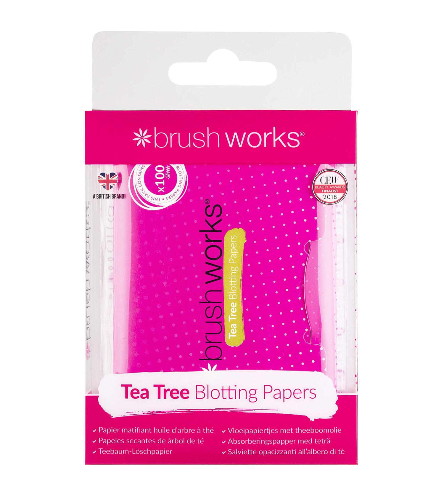Brushworks Tea Tree Blotting Papers - 100 Sheets Green 100 Count - Buy Online on GoSupps.com