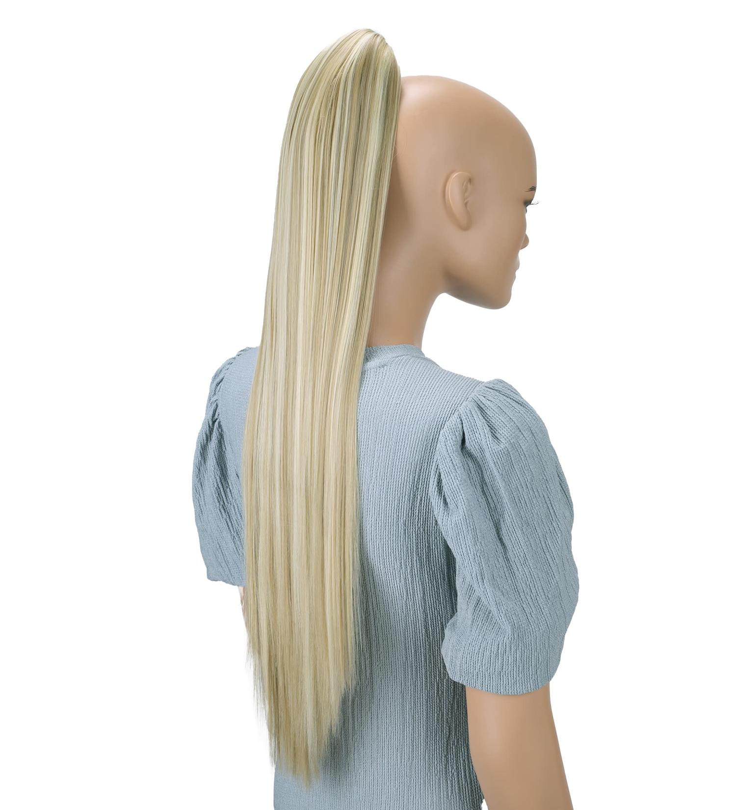 CAISHA 28 Extra Long Straight Ponytail Hairpiece | Heat-Resistant Synthetic Fibres | Lightblond Mix H164 #24H613 | Shop Now - Buy Online on GoSupps.com