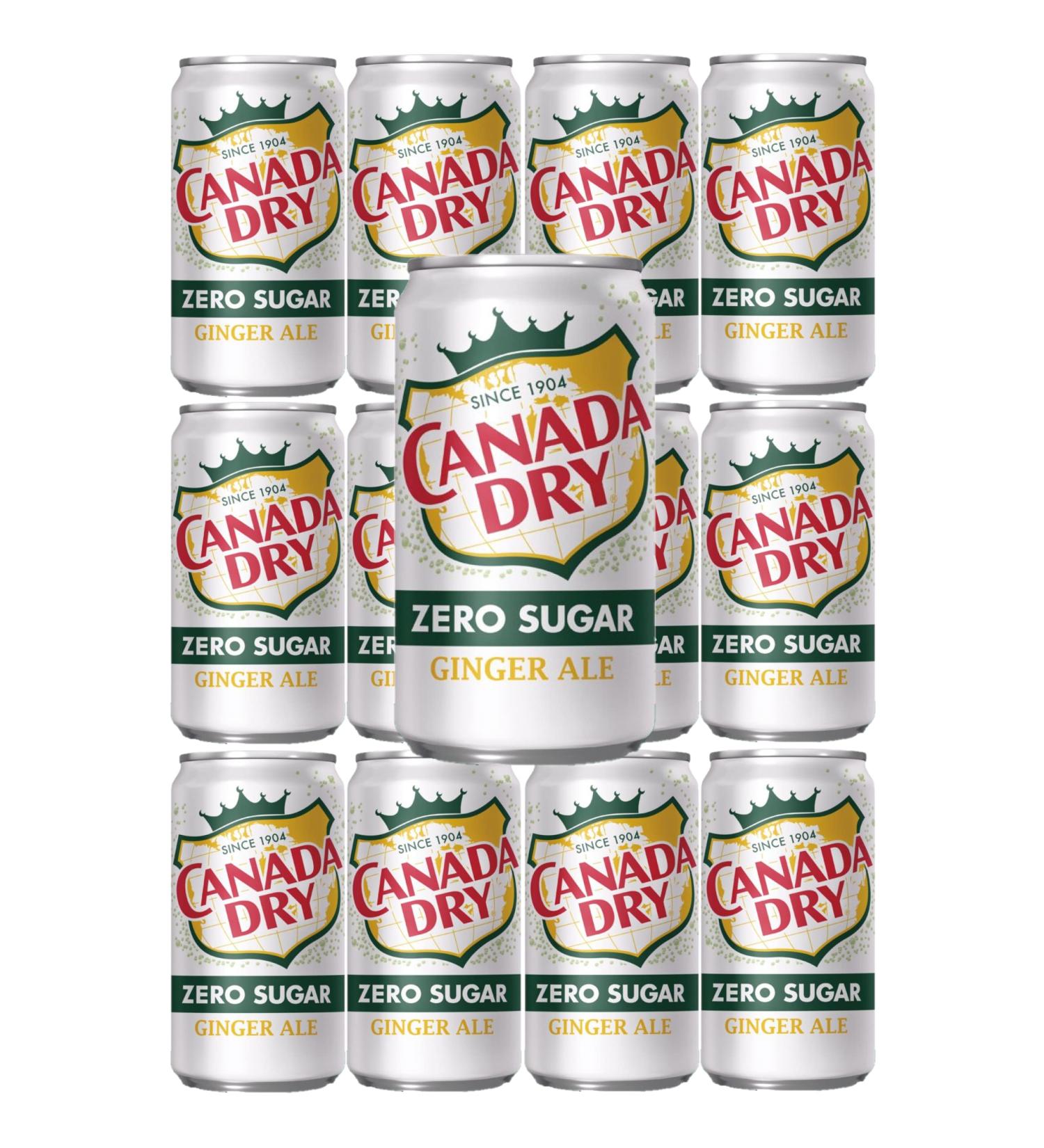 Canada Dry Zero Sugar Ginger Ale 7.5oz Cans - Pack of 10 - Buy Online on GoSupps.com