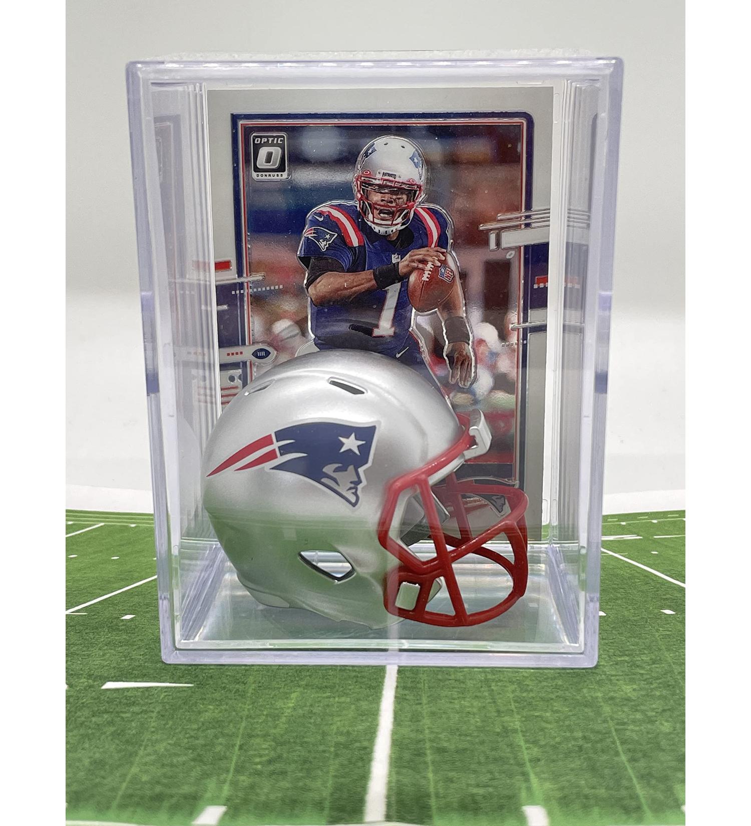 Cam Newton New England Patriots NFL Helmet Shadowbox w/card