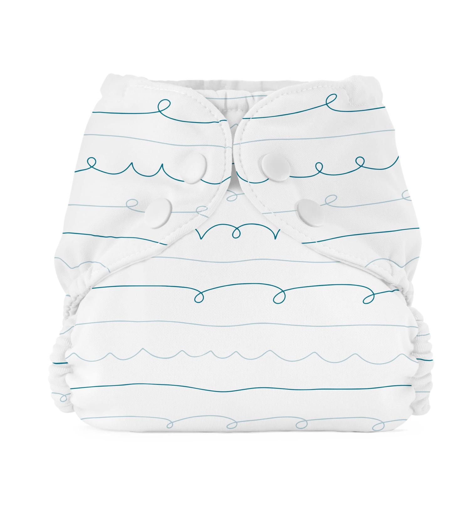 Esembly Waterproof Cloth Diaper Cover | Size 2 (18-35lbs) | Snap Closure | Leak-Proof & Breathable | Reusable Swim Diaper - Buy Online on GoSupps.com