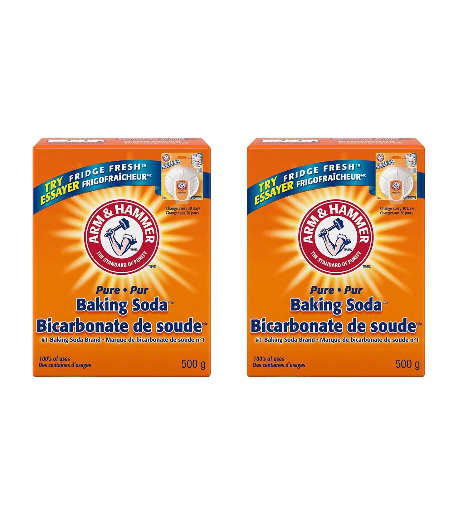 Six 6 Boxes - All Purpose Pure Baking Soda 500 grams (17 ounces) by Arm and Hammer All Safe and Natural Excellence and Purity in Cleaning Homes Garage Sinks and Carpets - Buy Online on GoSupps.com