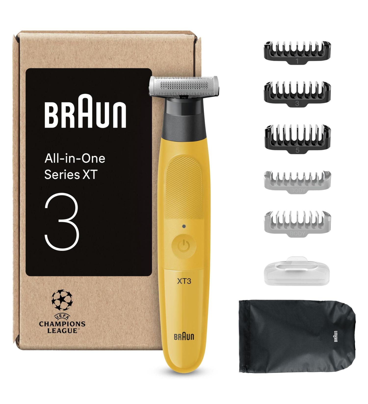 Braun Rasoir Electrique Pour Hommes Tout-En-Un Series 3 XT3 XT3205 Avec Une Lame Unique 4D Flex Jaune Coffret De Rasage Avec +7 Outils Pour Styliser Et Raser La Barbe 3 Sabots Pour Le Visage - Buy Online on GoSupps.com