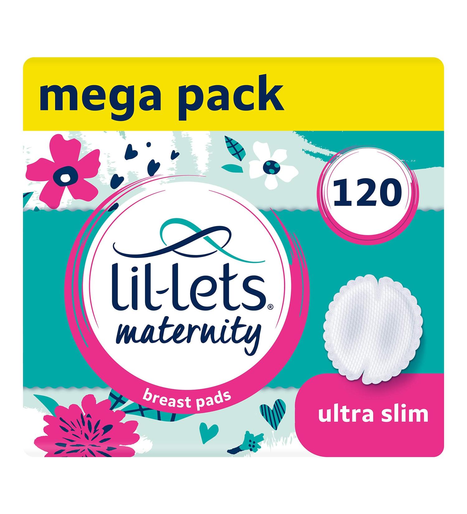 Lil-Lets Breast Pads - Ultra-Thin Absorbent & Fragrance-Free - 120 Individually Wrapped Nursing Pads for Maximum Comfort & Protection Postpartum - Buy Online on GoSupps.com