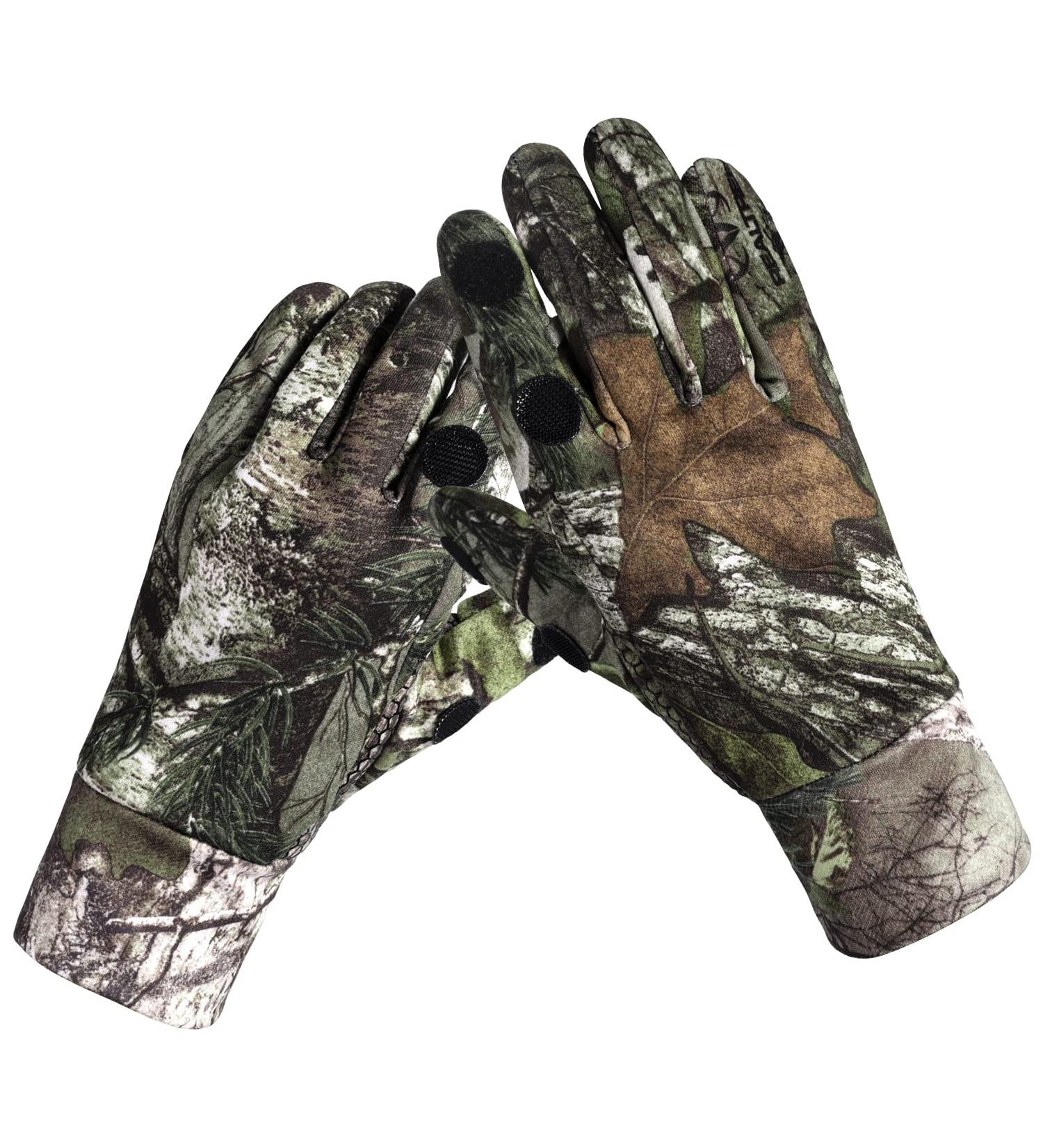 Camo Hunting Gloves - Anti-Slip Full Finger/Fingerless Gloves for Archery & Outdoors - Buy Online on GoSupps.com