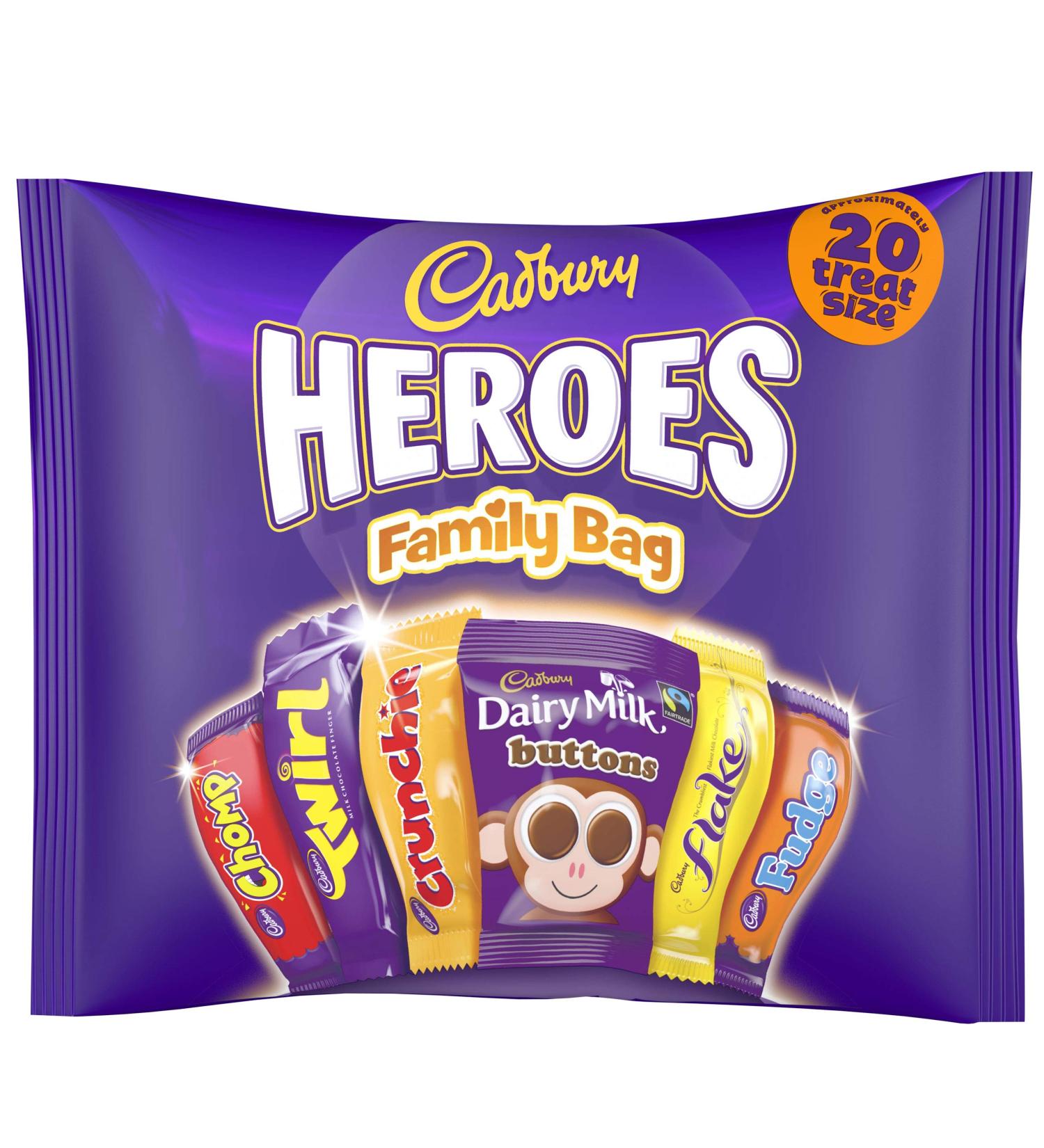 Cadbury Cadbury Hero Family 20 Treatsize Pack 278G