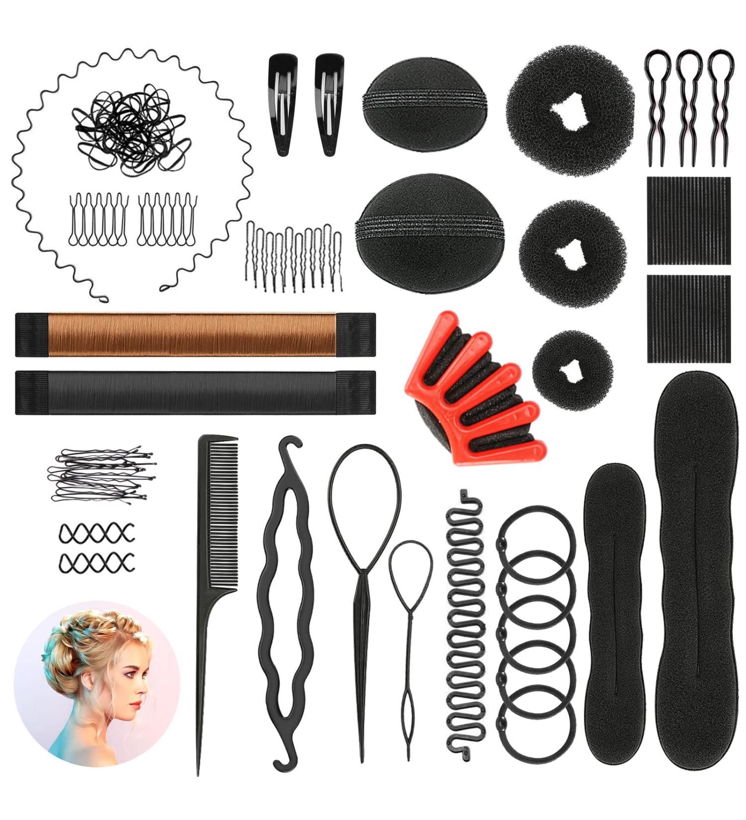 Winkeyes Hair Styling Set - 45-Piece DIY Hair Accessories & Braiding Tools - Buy Online on GoSupps.com
