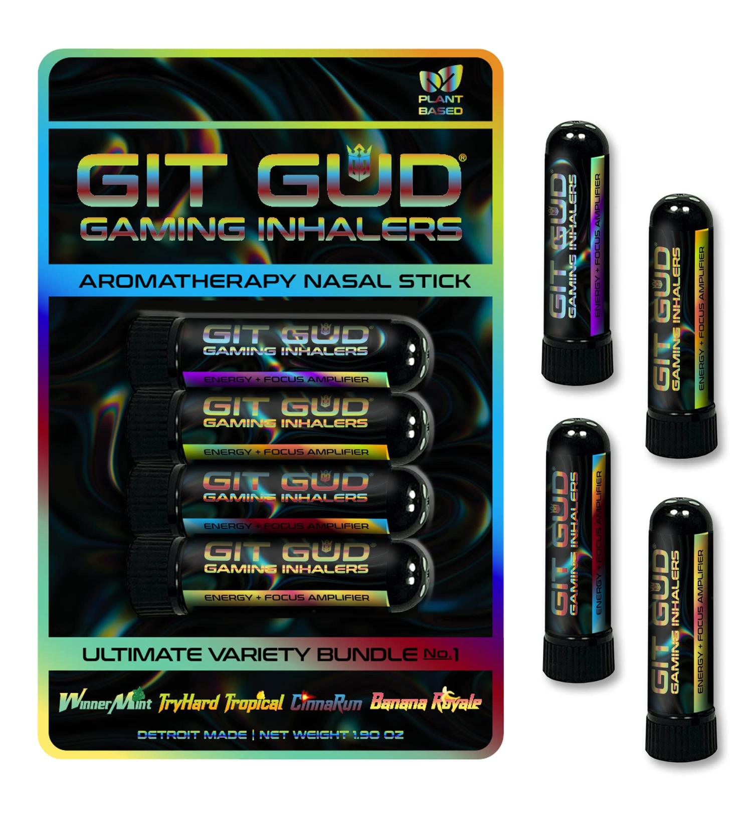 GIT GUD Gaming Nasal Sticks - Mint Aromatherapy | Portable Performance Boosters (4 Pack) - Buy Online on GoSupps.com