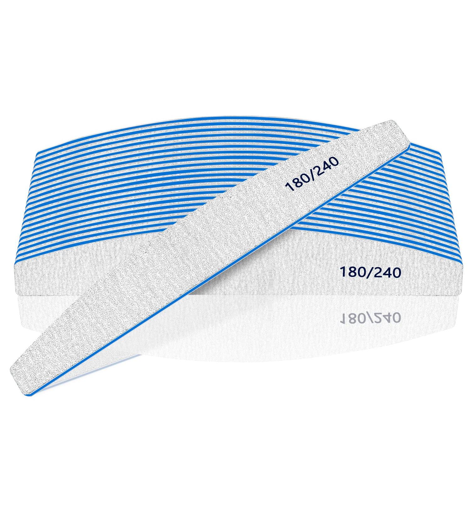 Buy Blue Moon 12-Piece Nail File Set - Washable & Reusable Double-Sided 180/240 Grit for Nail Studio & Home Care - Buy Online on GoSupps.com