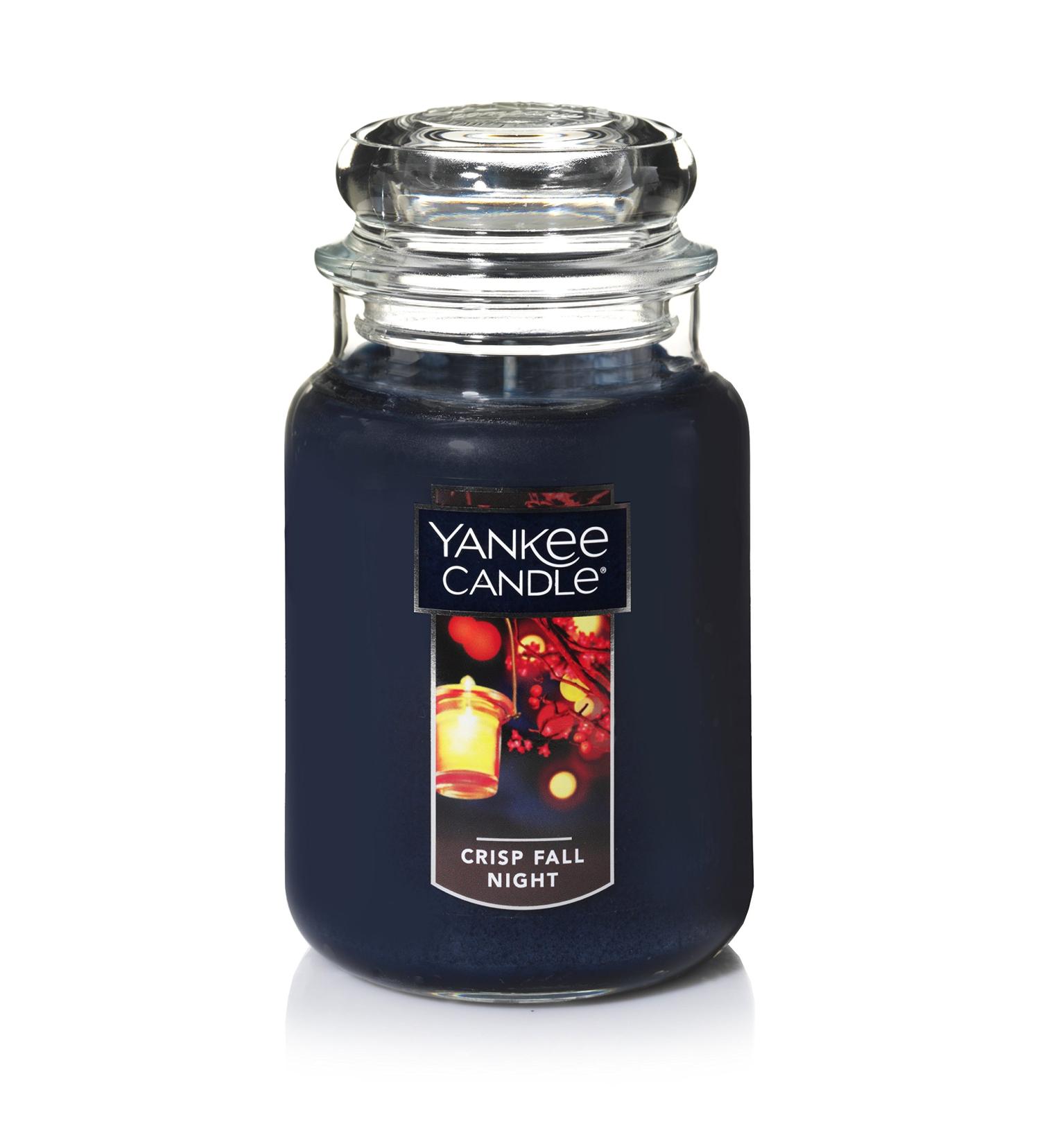 Yankee Candle Crisp Fall Night - 22oz Large Jar Aromatherapy Candle | 110+ Hours Burn Time | Autumn Scent for Home - Buy Online on GoSupps.com