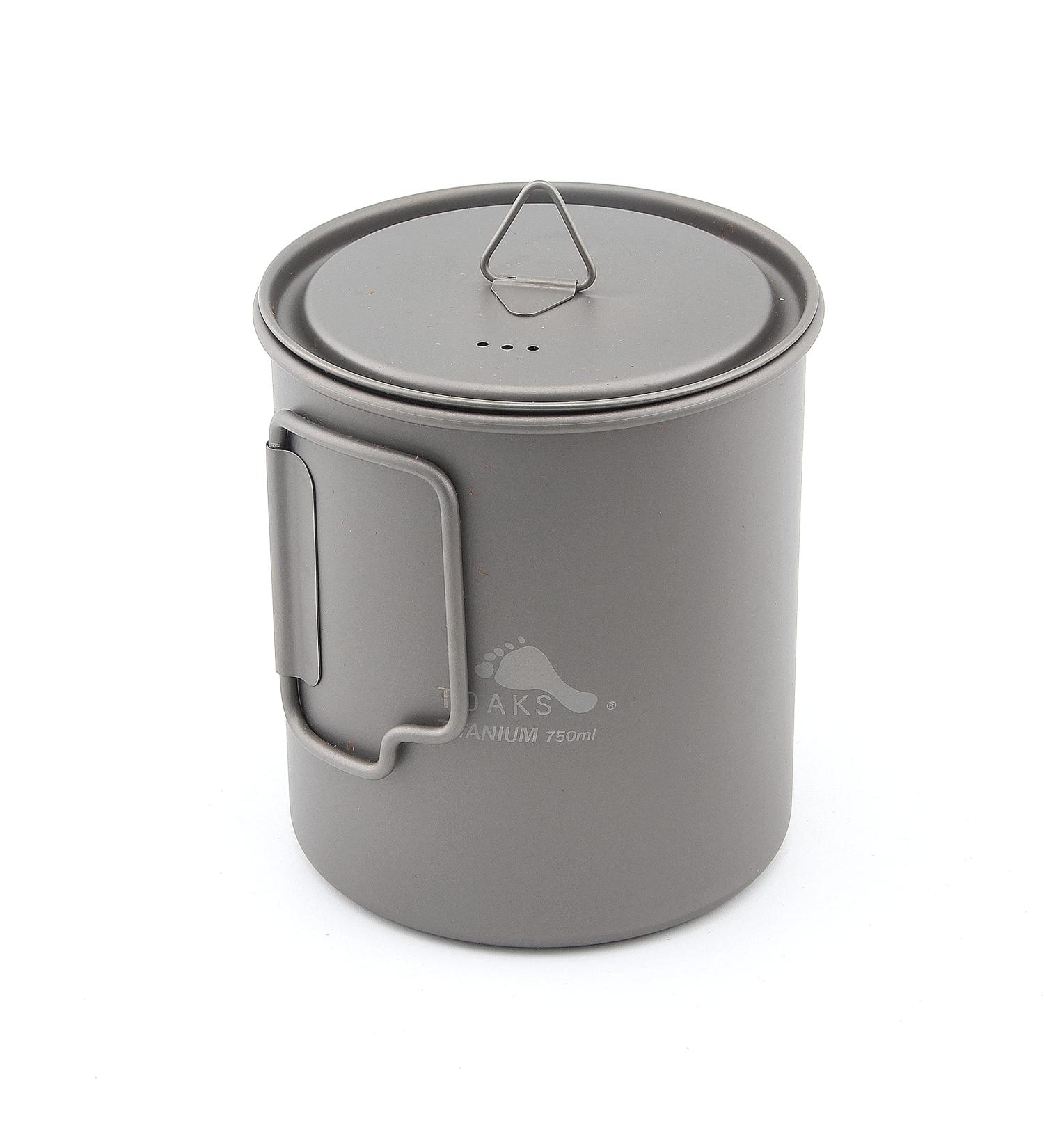 TOAKS Titanium 750ml Pot - Silver Grey | Lightweight Camping Cookware - Buy Online on GoSupps.com