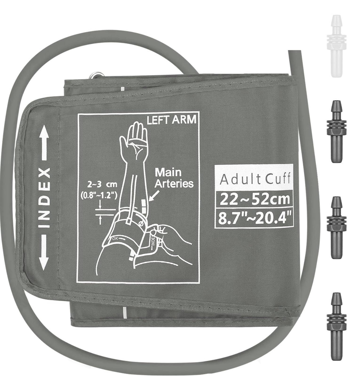 Extra Large Blood Pressure Cuff for Omron - 8.6 - 20.5 XL Replacement Cuff for Large Arms - Gray - Buy Online on GoSupps.com