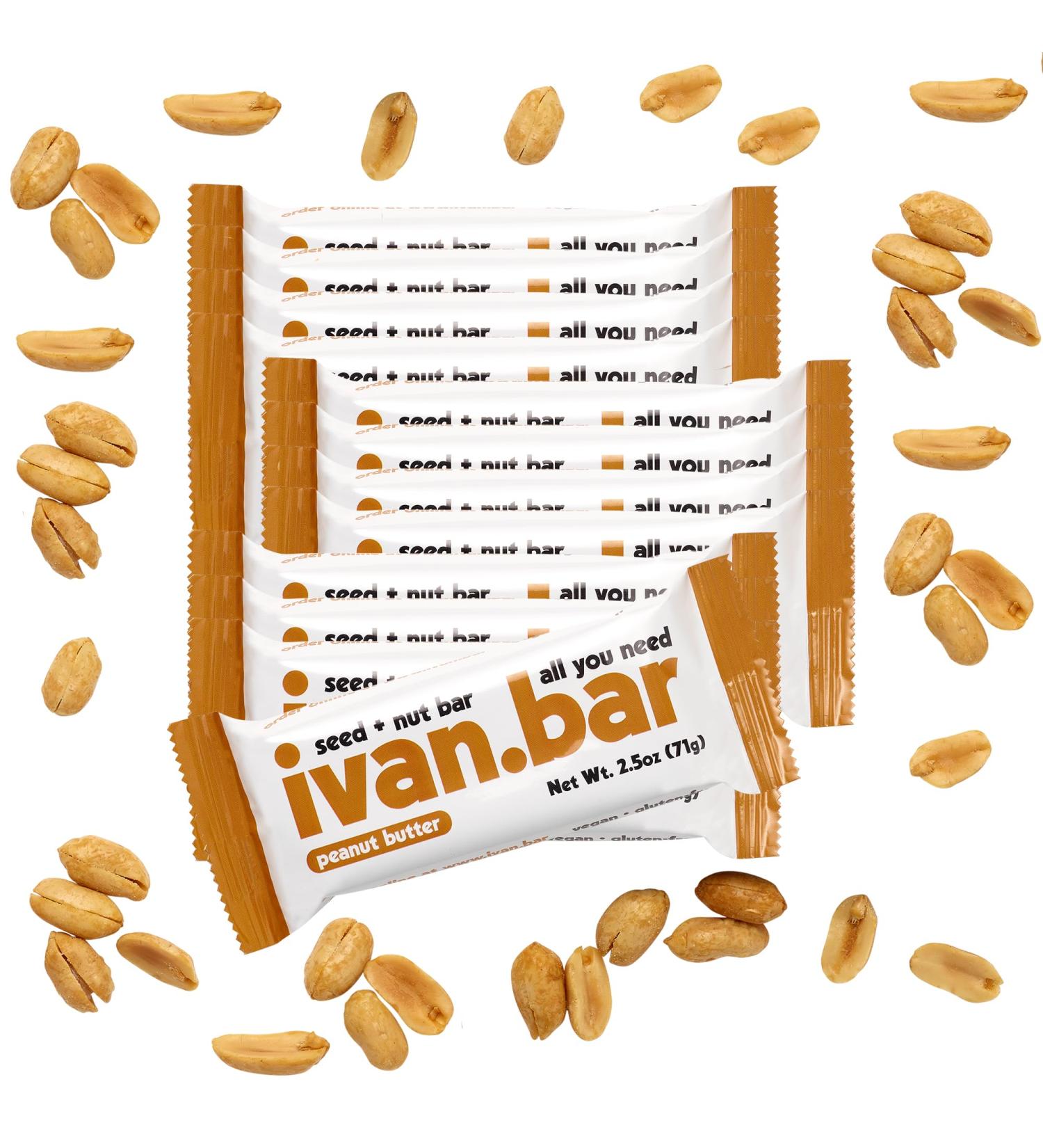 Protein Packed Energy Snack Bar | Provides Healthy Energy | Vegan, All Natural Ingredients | Soy, Dairy & Gluten Free (2.5 Ounce (Pack of 12 Bars), Peanut Butter) - Buy Online on GoSupps.com