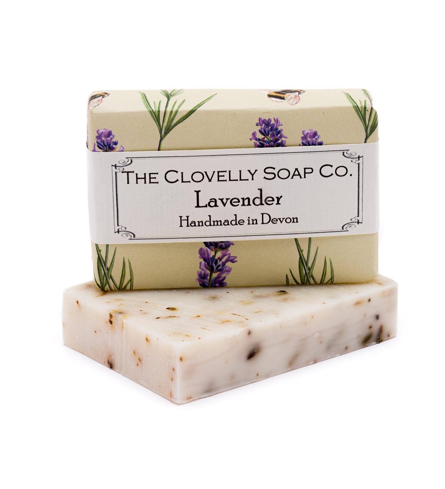 Savon Artisanal Naturel de Clovelly Savon De Lavande Pour Tous Types De Peau 100g 100 g (Lot de 1)