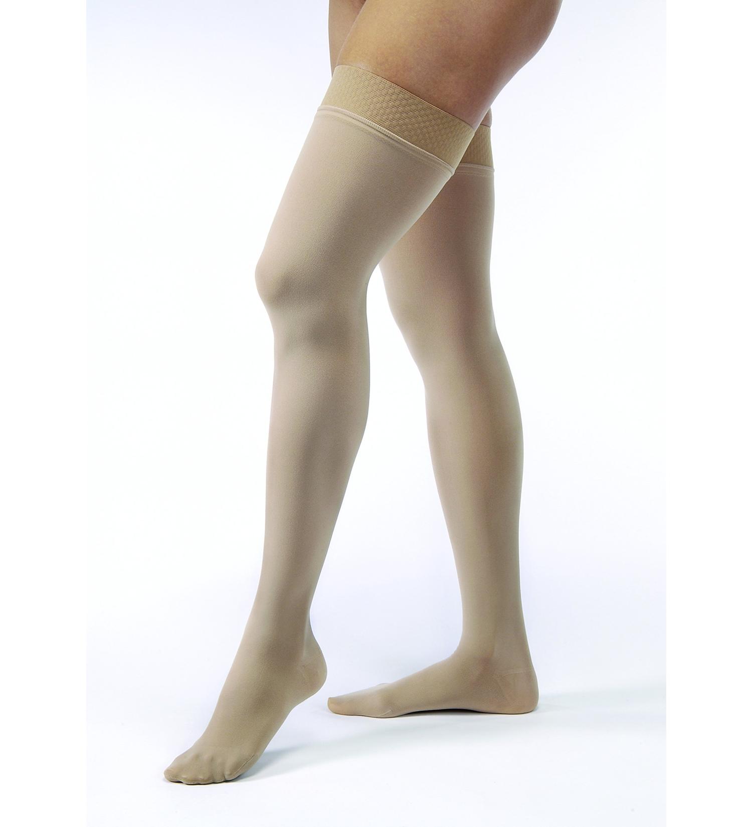 JOBST Opaque Thigh High Compression Stockings 30-40 mmHg - Sensitive Top Band Closed Toe Large Petite Natural - International Shipping Available - Buy Online on GoSupps.com