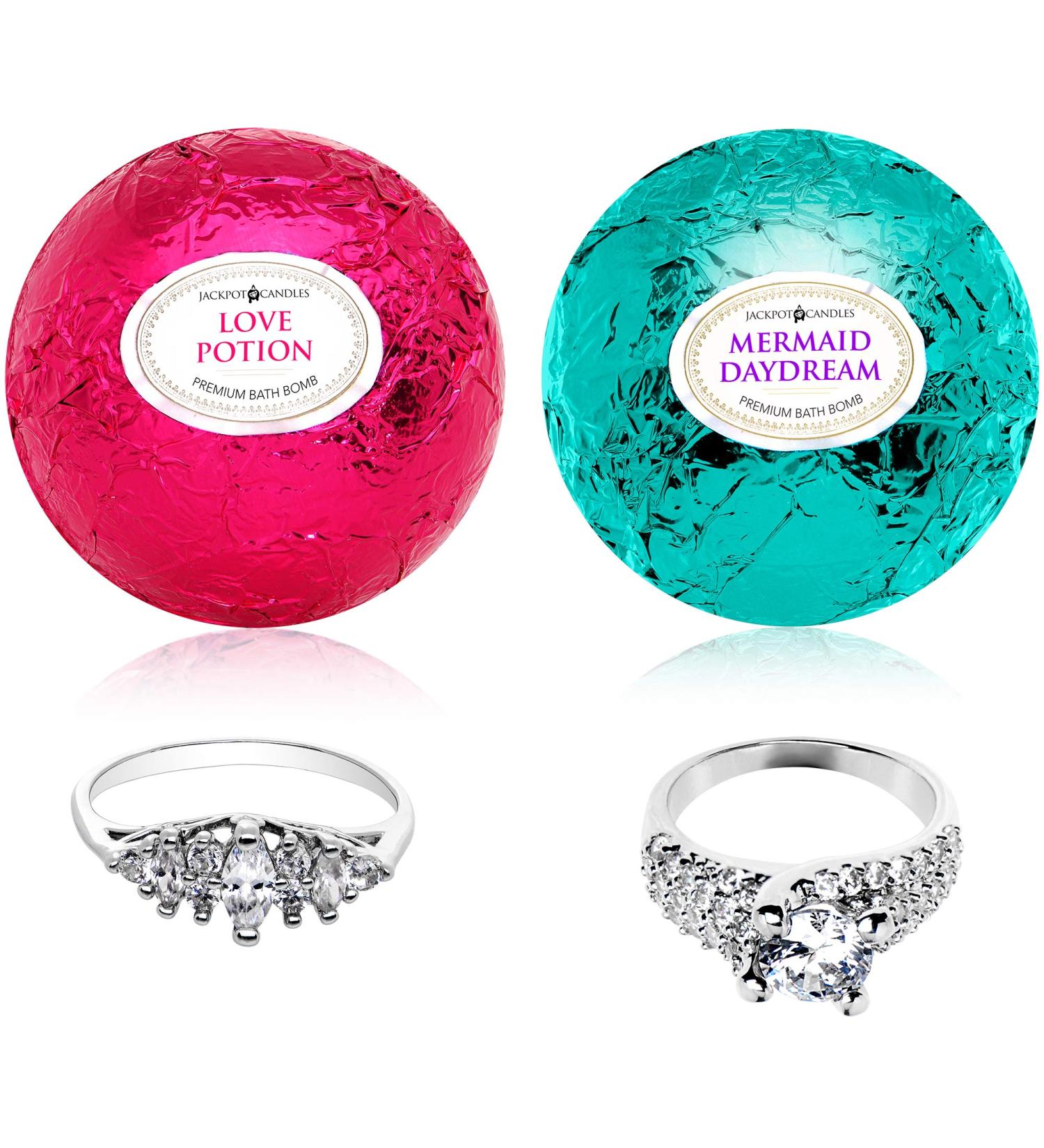 Mermaid Love Potion Bath Bombs Gift Set - Set of 2 with Size 7 Ring Surprise | Made in USA - Buy Online on GoSupps.com