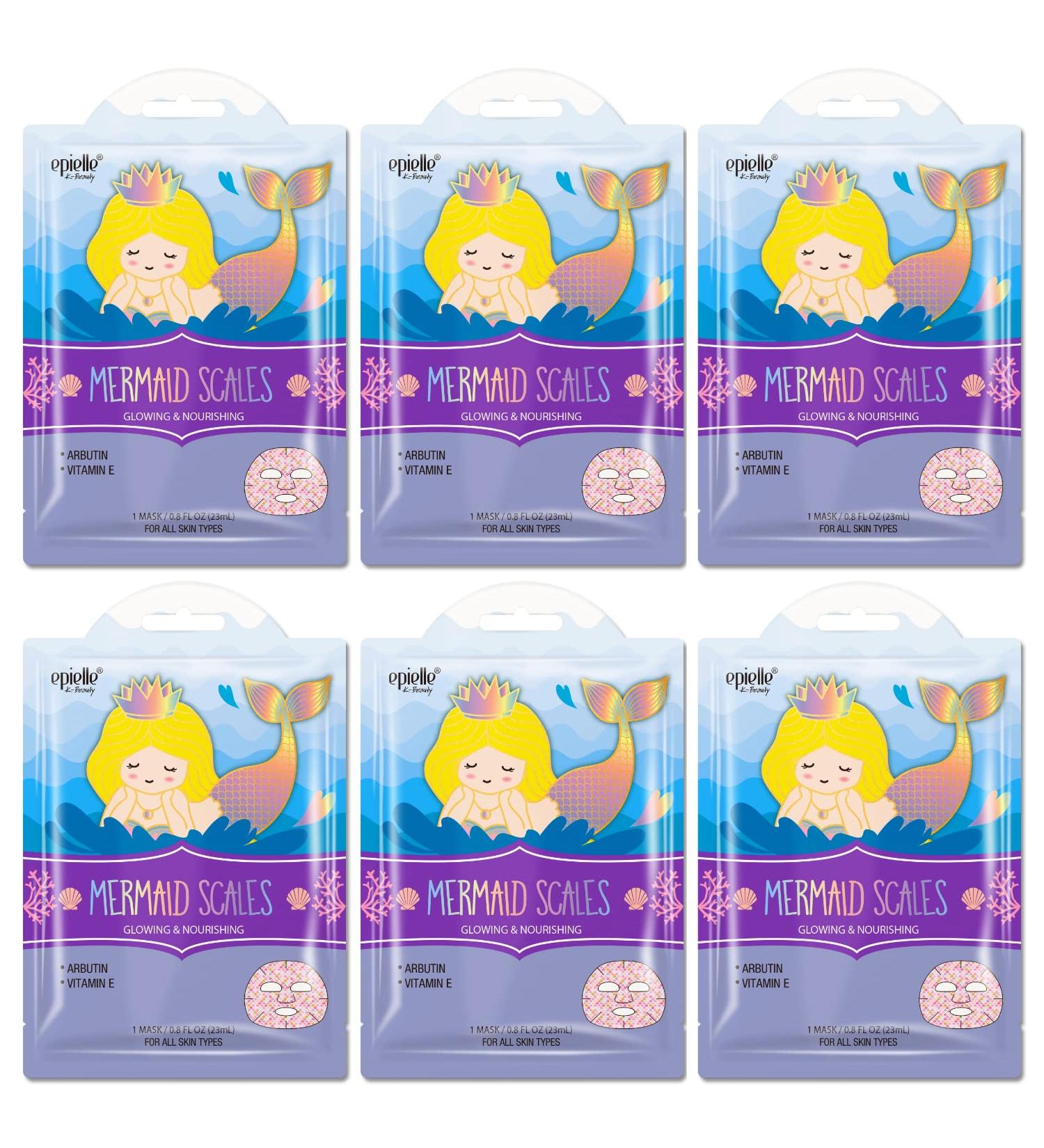 Buy Epielle Mermaid Scales Character Masks - 6 Pack | International Shipping Available - Buy Online on GoSupps.com