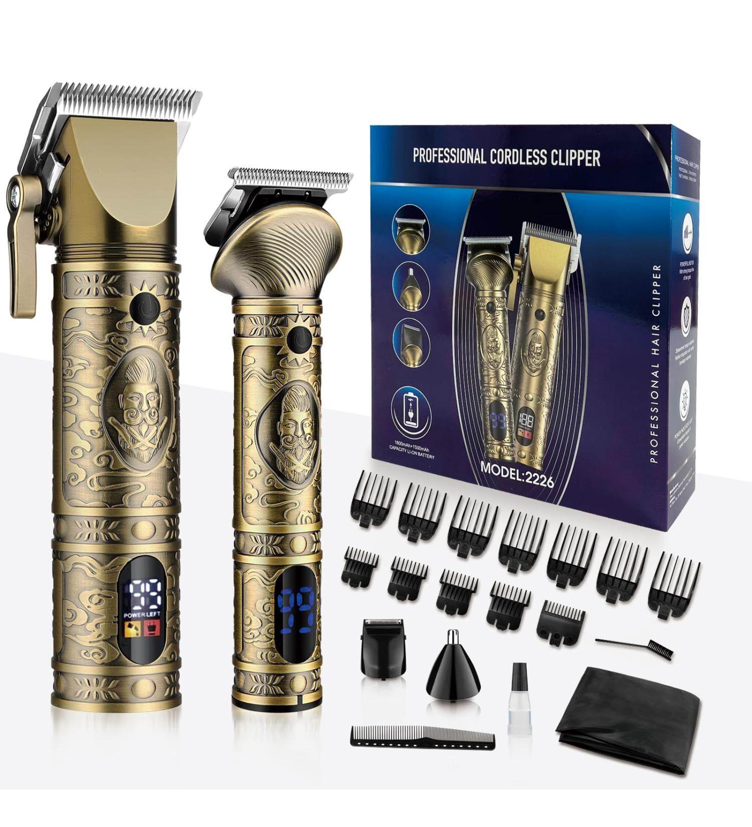 AMULISS Professional Hair Clippers for Men - Cordless Hair Cutting Kit & Beard Trimmer Set - Perfect Gift for Men - Buy Online on GoSupps.com