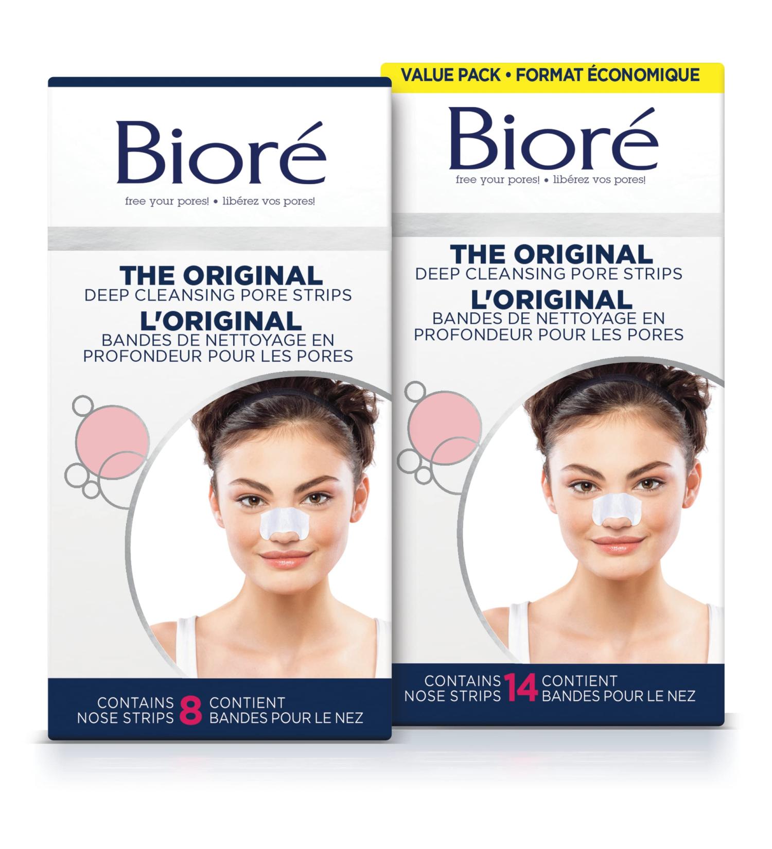 Bior Original Deep Cleansing Pore Strips Nose Strips for Instant Pore Unclogging and Blackhead Removal Dermatologist Tested Oil Free and Vegan Friendly - Buy Online on GoSupps.com