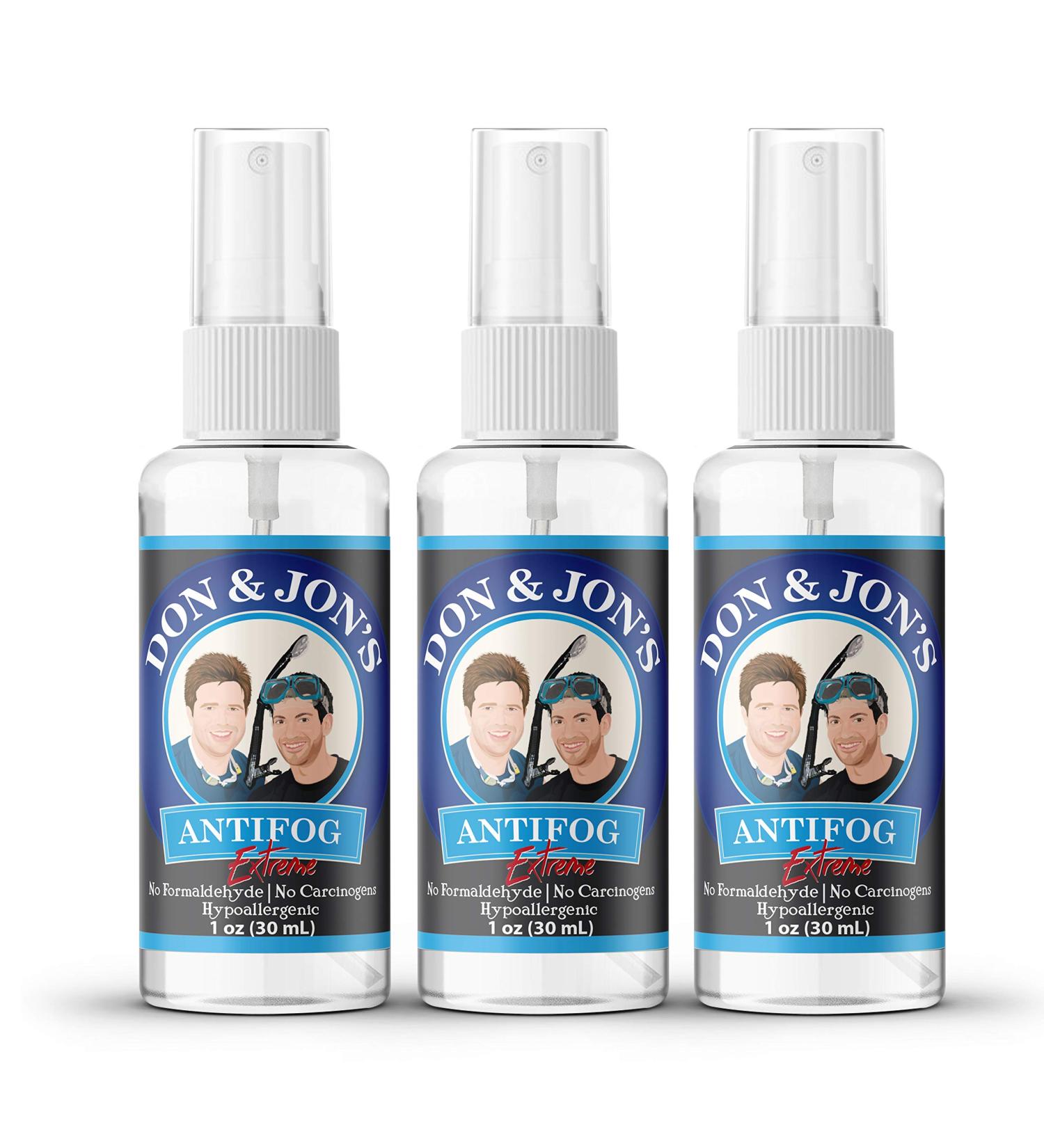 Don & JON'S ANTIFOG Extreme (3 Pack) | Prevents Fogging on Swim Googles, Snorkel Masks, Ski Masks, Mirrors, Glass and Plastic