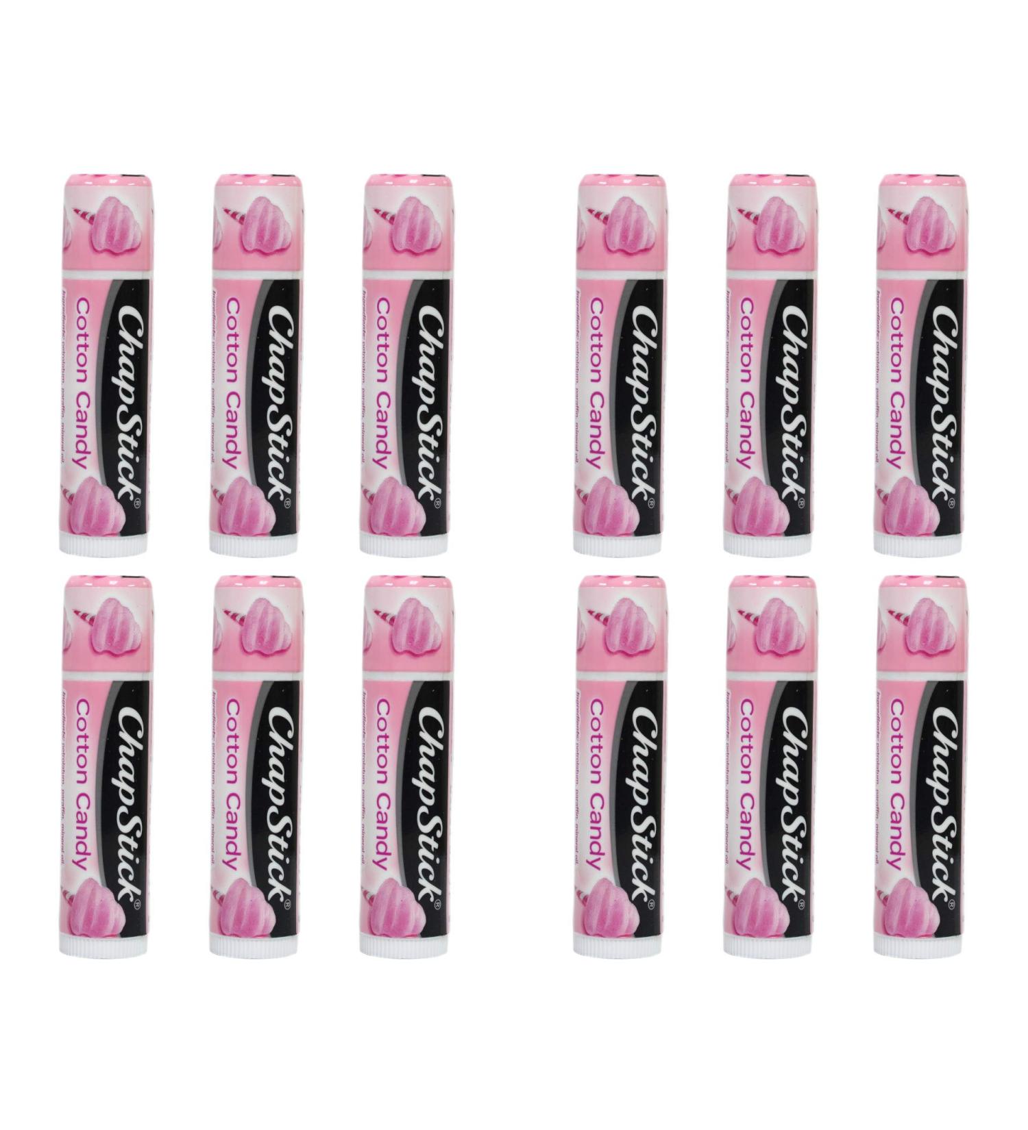 ChapStick Cotton Candy Flavored Lip Balm (12 Pack) - Moisturizing Lip Care - Buy Online on GoSupps.com
