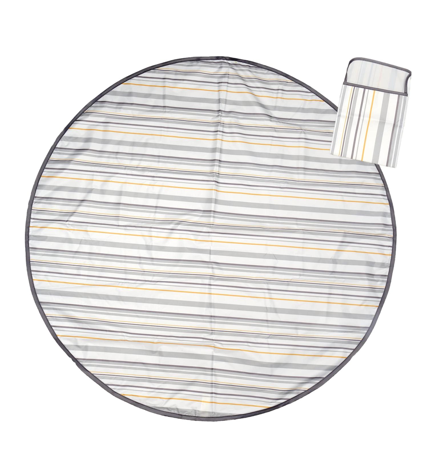 Prince Lionheart Multi-Purpose Catchall Splat Mat - Gray Stripe, 47.75x47.75 Inch - Ideal for Meal or Craft Time, Easy to Clean - Pack of 1 - Buy Online on GoSupps.com