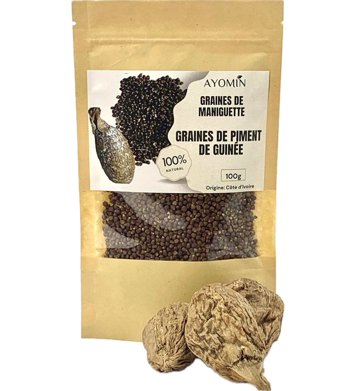 100% Natural Guinea Pepper Seeds - Maniguette Seeds - 100g