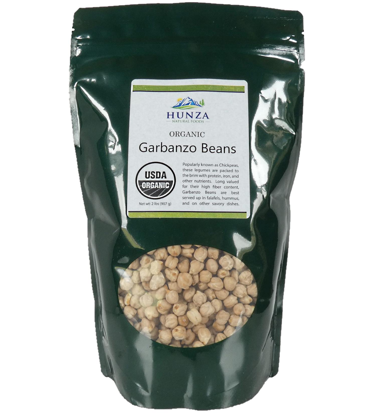 Hunza Organic Garbanzo Beans / Chickpeas (2 lbs) 2 Pound (Pack of 1) - Buy Online on GoSupps.com