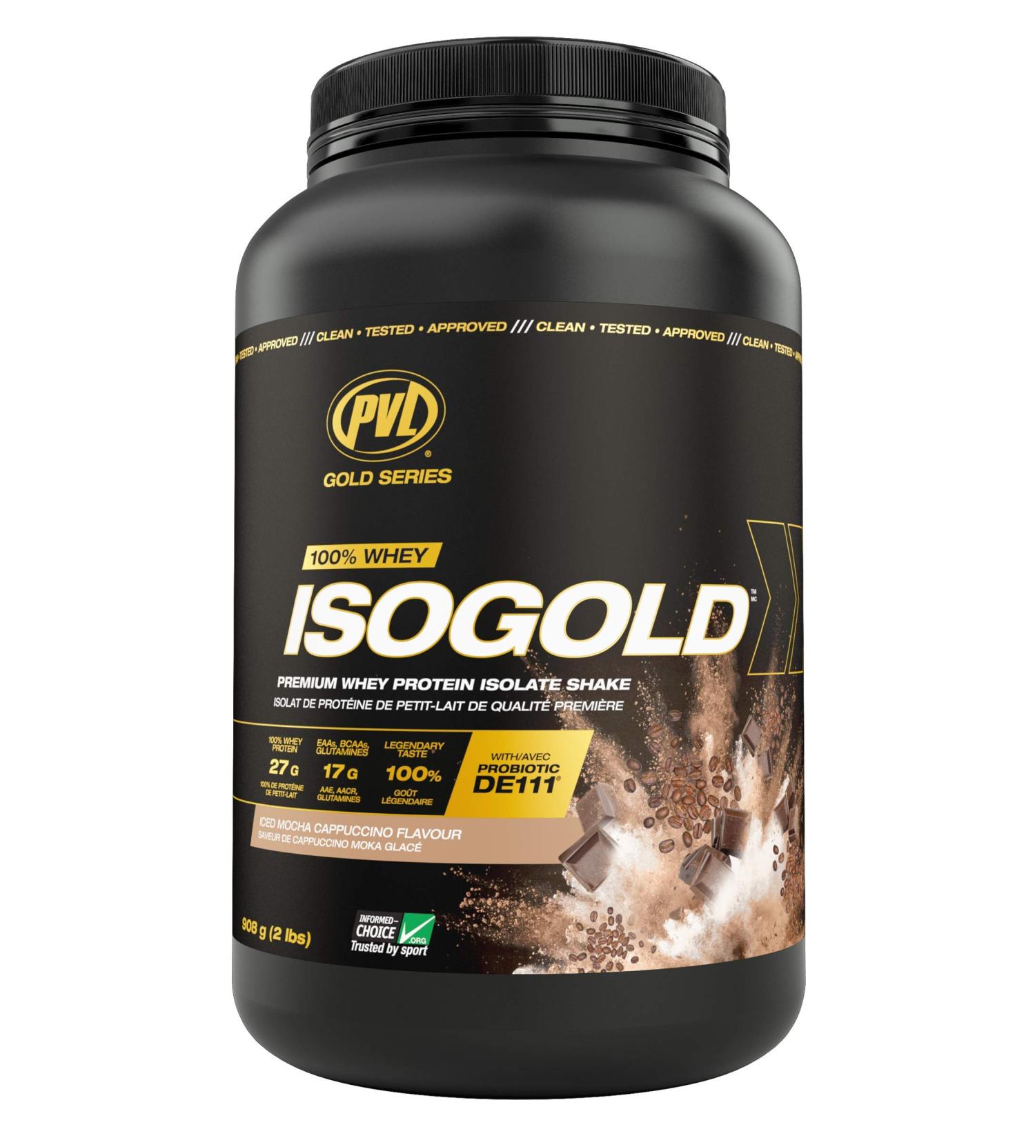 PVL ISOGOLD Grass Fed - Premium Isolate 100% Whey Protein Shake (900 g (pack of 1) Iced Mocha Cappucino) Iced Mocha Cappuccino 900 g (Pack of 1) - Buy Online on GoSupps.com