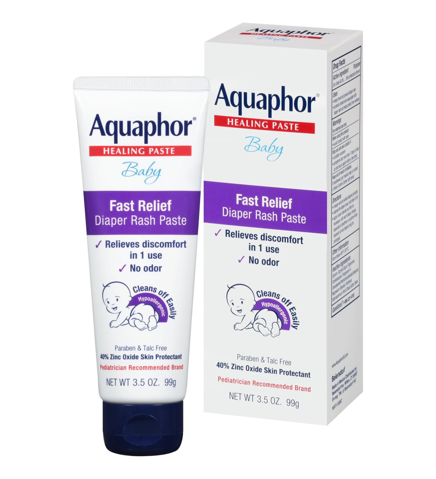 Aquaphor Baby Diaper Rash Paste 3.5oz (Pack of 3) - Gentle Protection for Your Baby's Skin - Buy Online on GoSupps.com