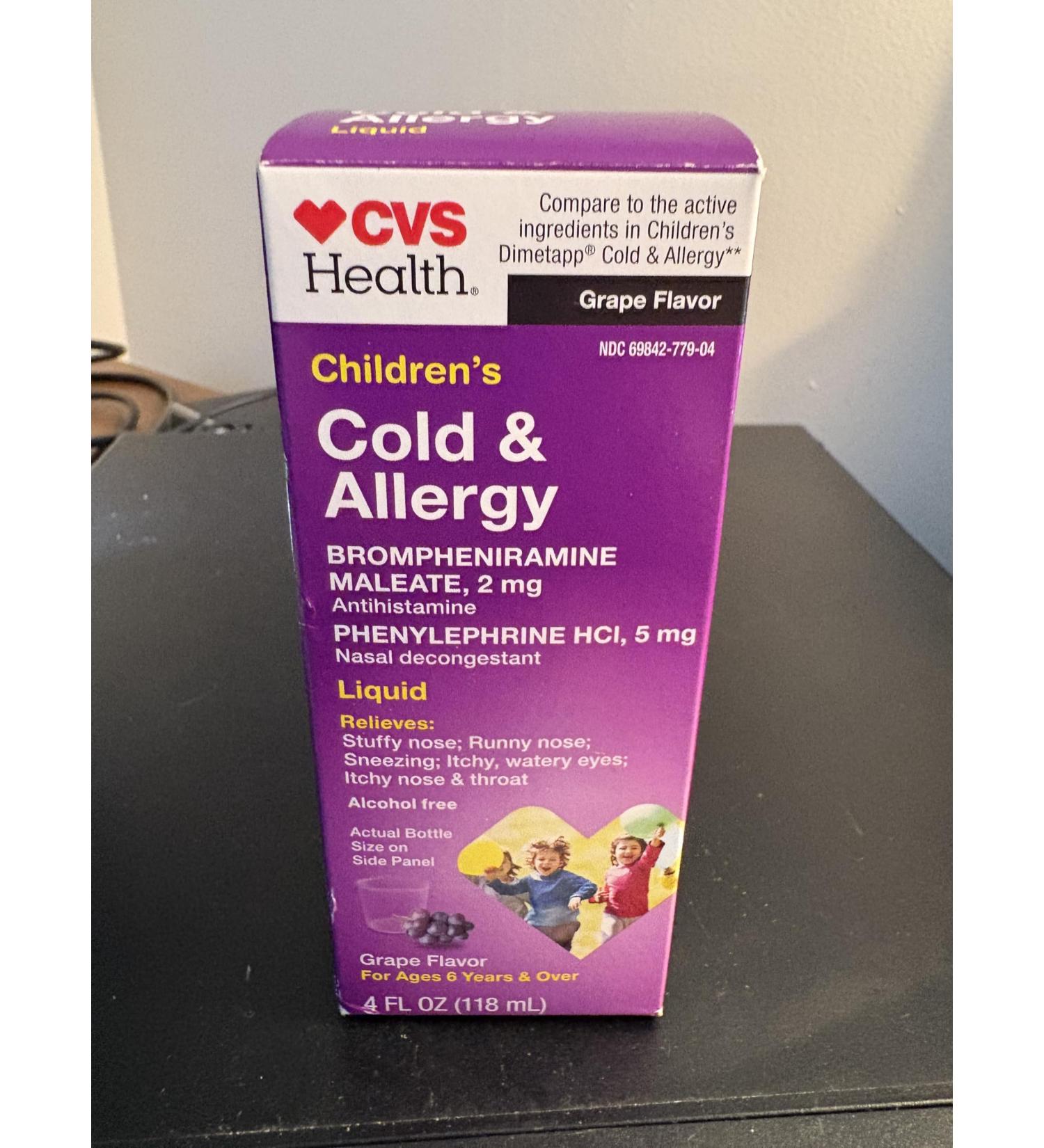 Children's Cold & Allergy Grape Flavor 4 FL OZ