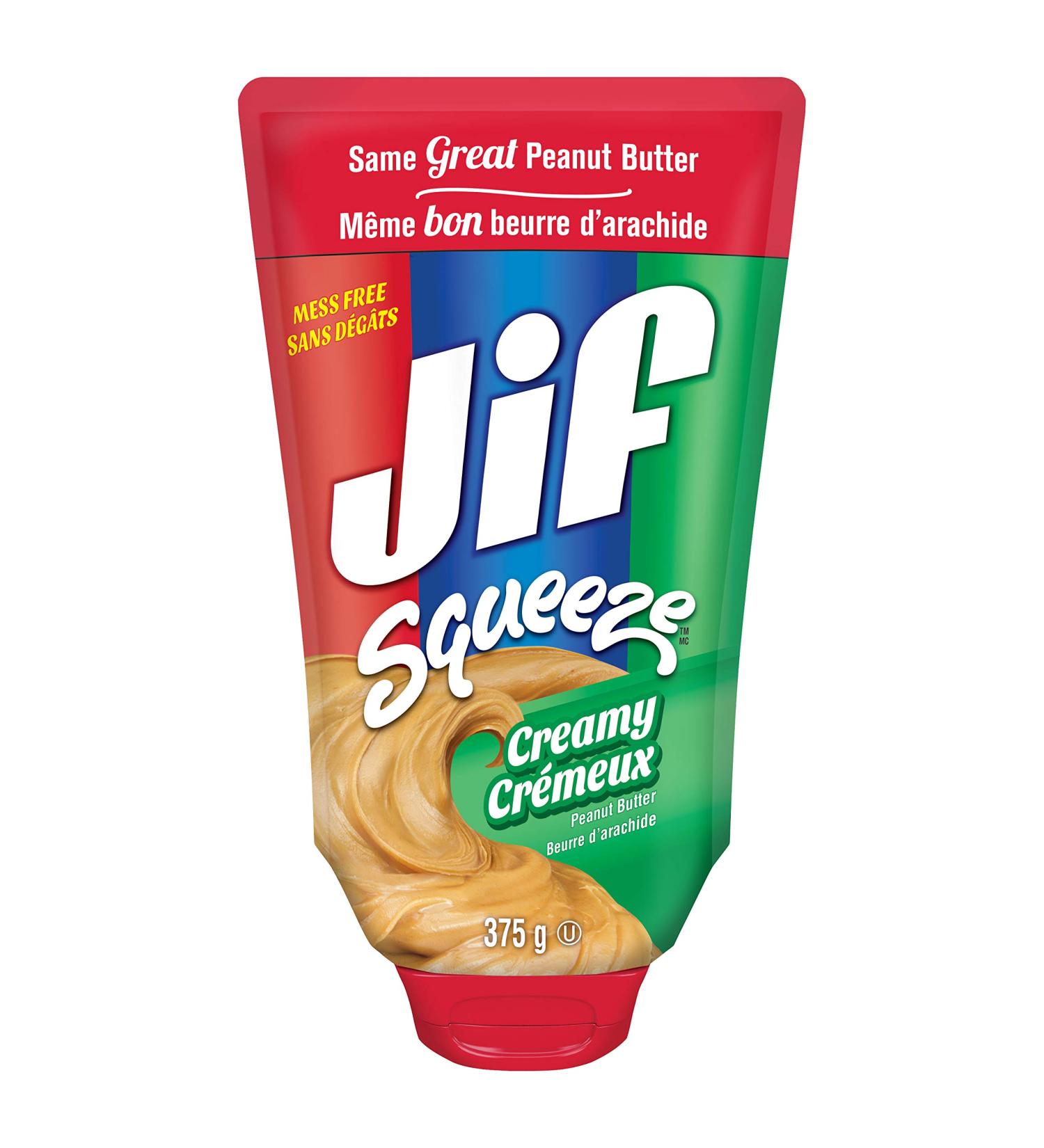 Jif Squeeze Creamy Peanut Butter Smooth & Creamy Texture Portable Squeeze Pack 375g Pouches (Pack of 10) Squeeze 375 g (Pack of 10) - Buy Online on GoSupps.com