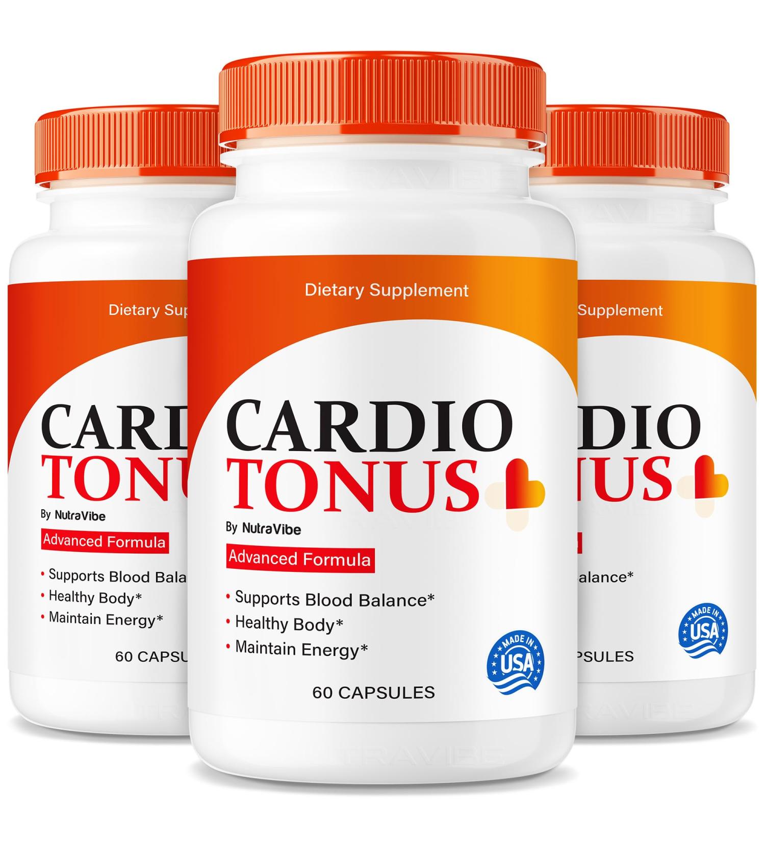 (3 Pack) Cardio Tonus CardioTonus Capsules with Natural Ingredients | Premium Formula to Support Energy Healthy Circulation and Balanced Levels | Easy-to-Take Pills 90 Day Supply (180 Capsules) - Buy Online on GoSupps.com