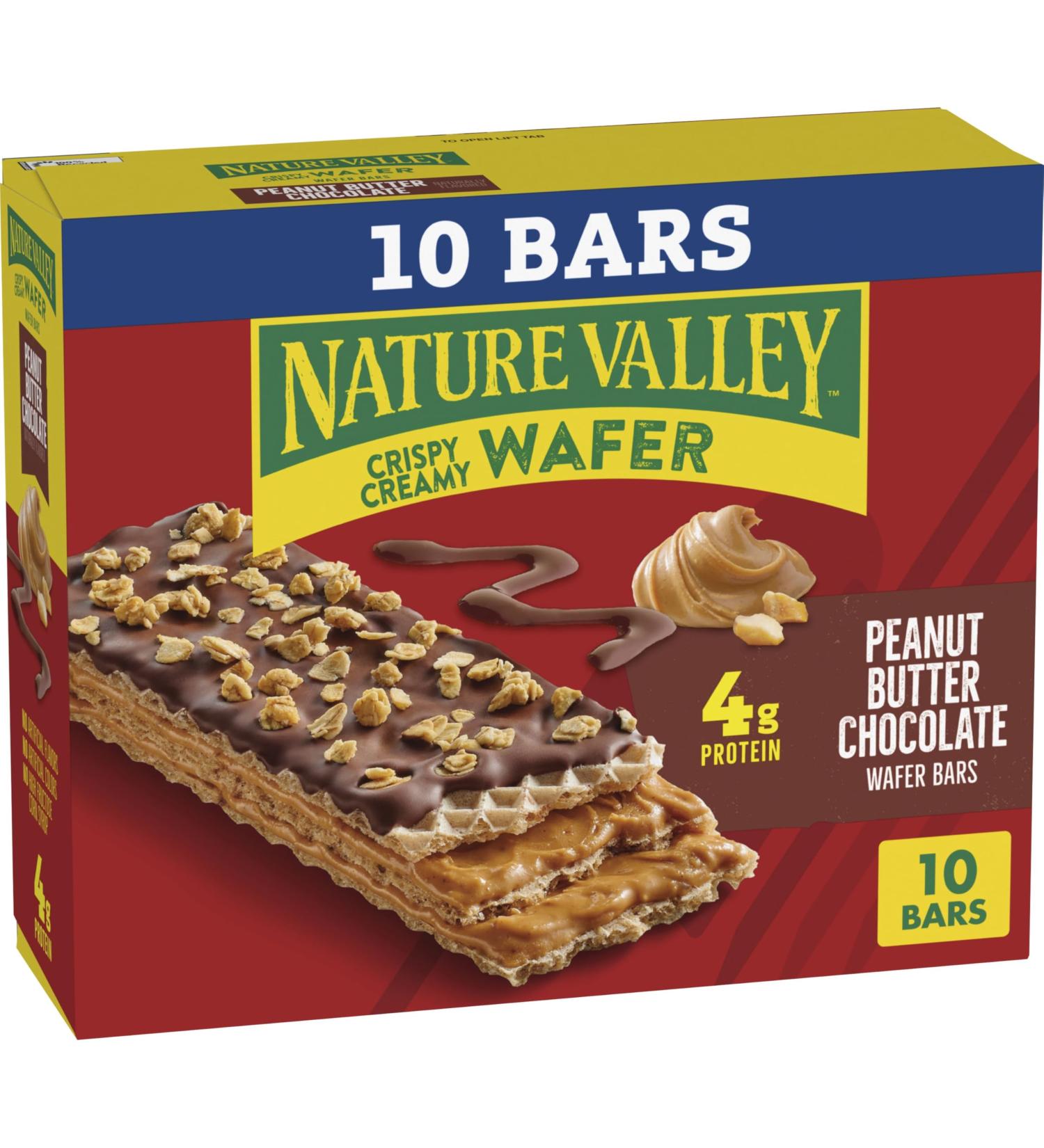 Nature Valley Lot de 10 barres gaufr es au beurre d'arachide et au chocolat 370 ml - Buy Online on GoSupps.com