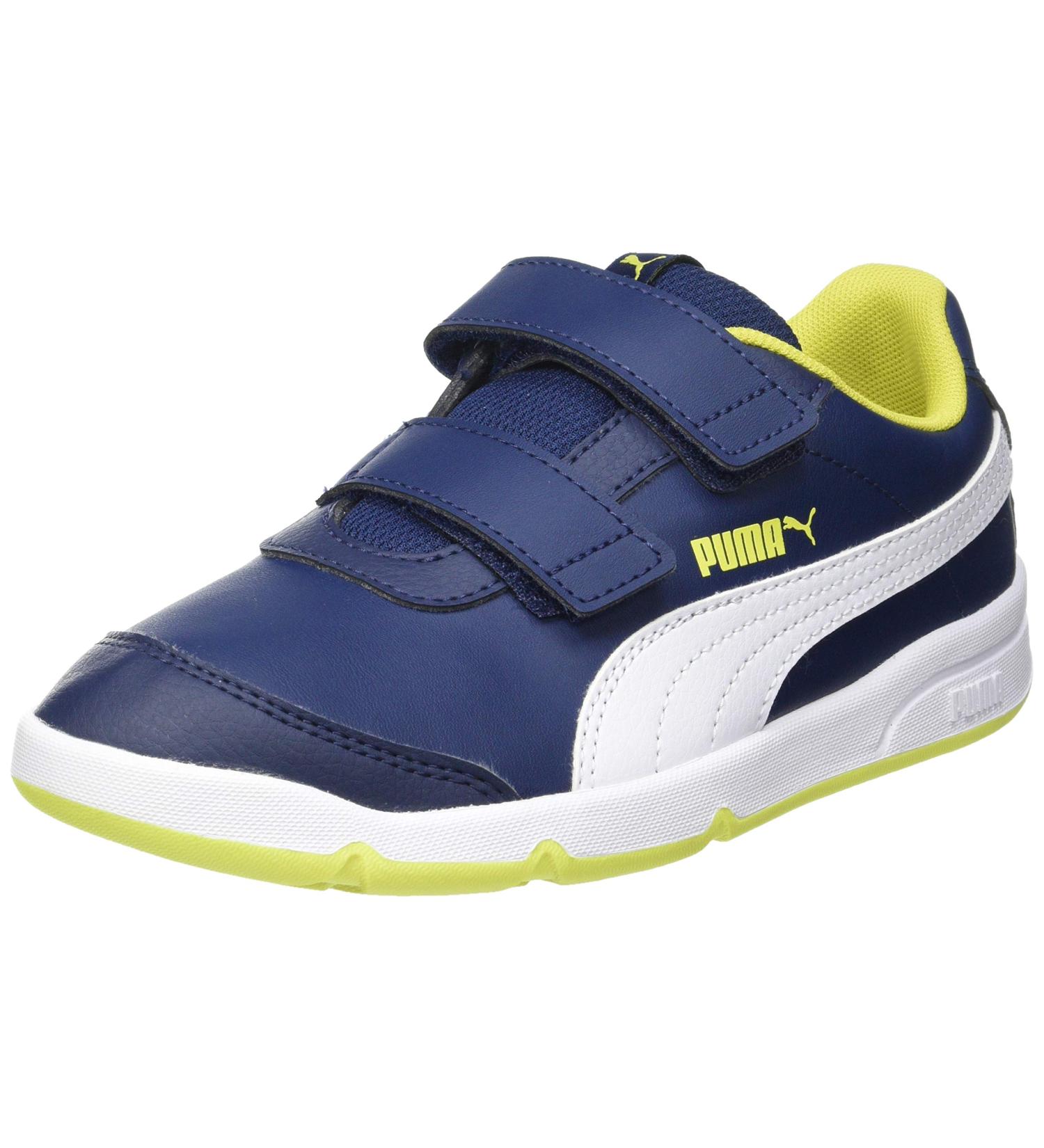 PUMA Kids Stepfleex 2 Sl Ve V Ps Trainers 10 UK Child - Peacoat/White/Yellow - Buy Online on GoSupps.com