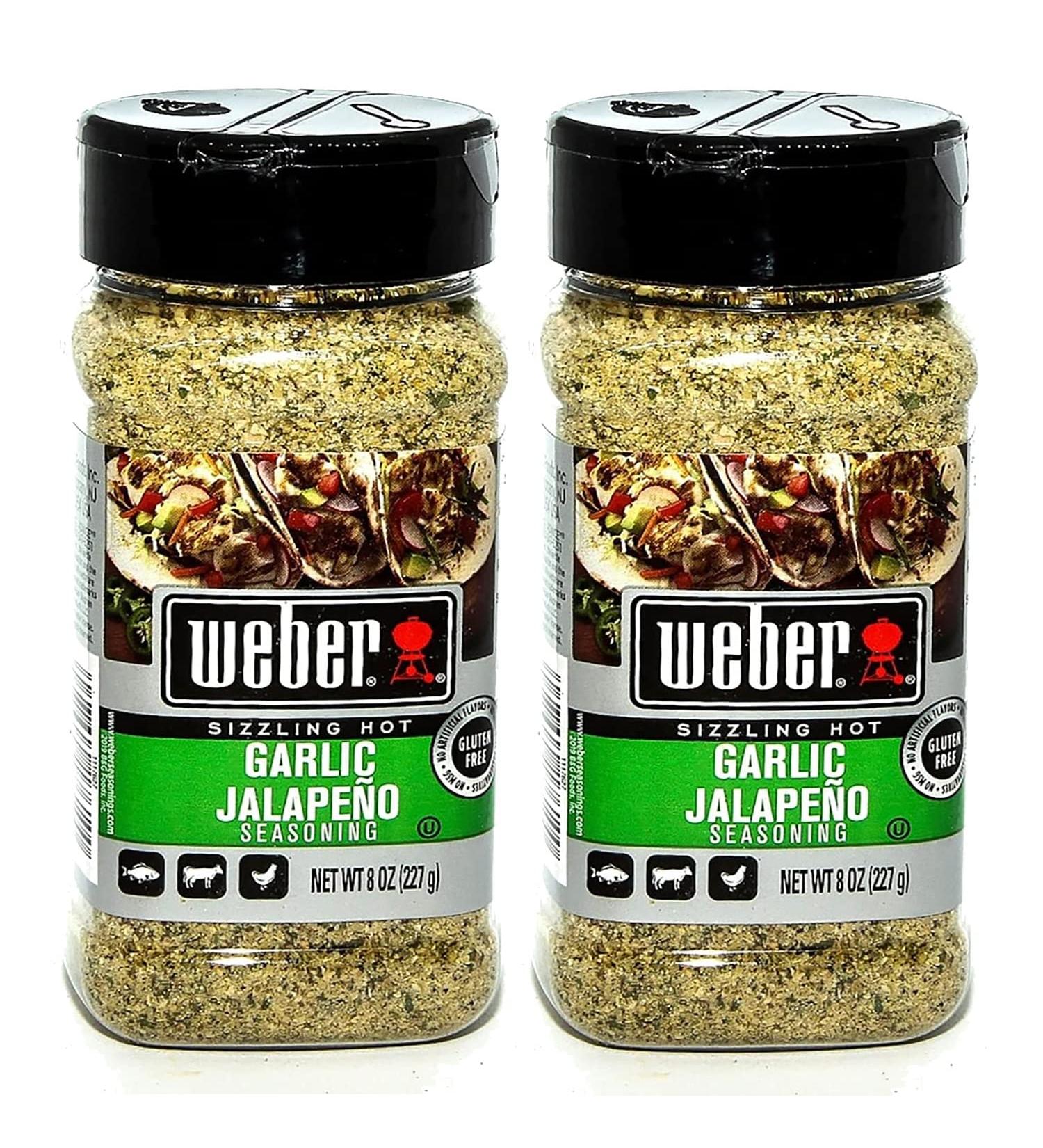 Weber Garlic Jalapeno Seasoning 8oz (2 Pack) 8 Ounce (Pack of 2) - Buy Online on GoSupps.com