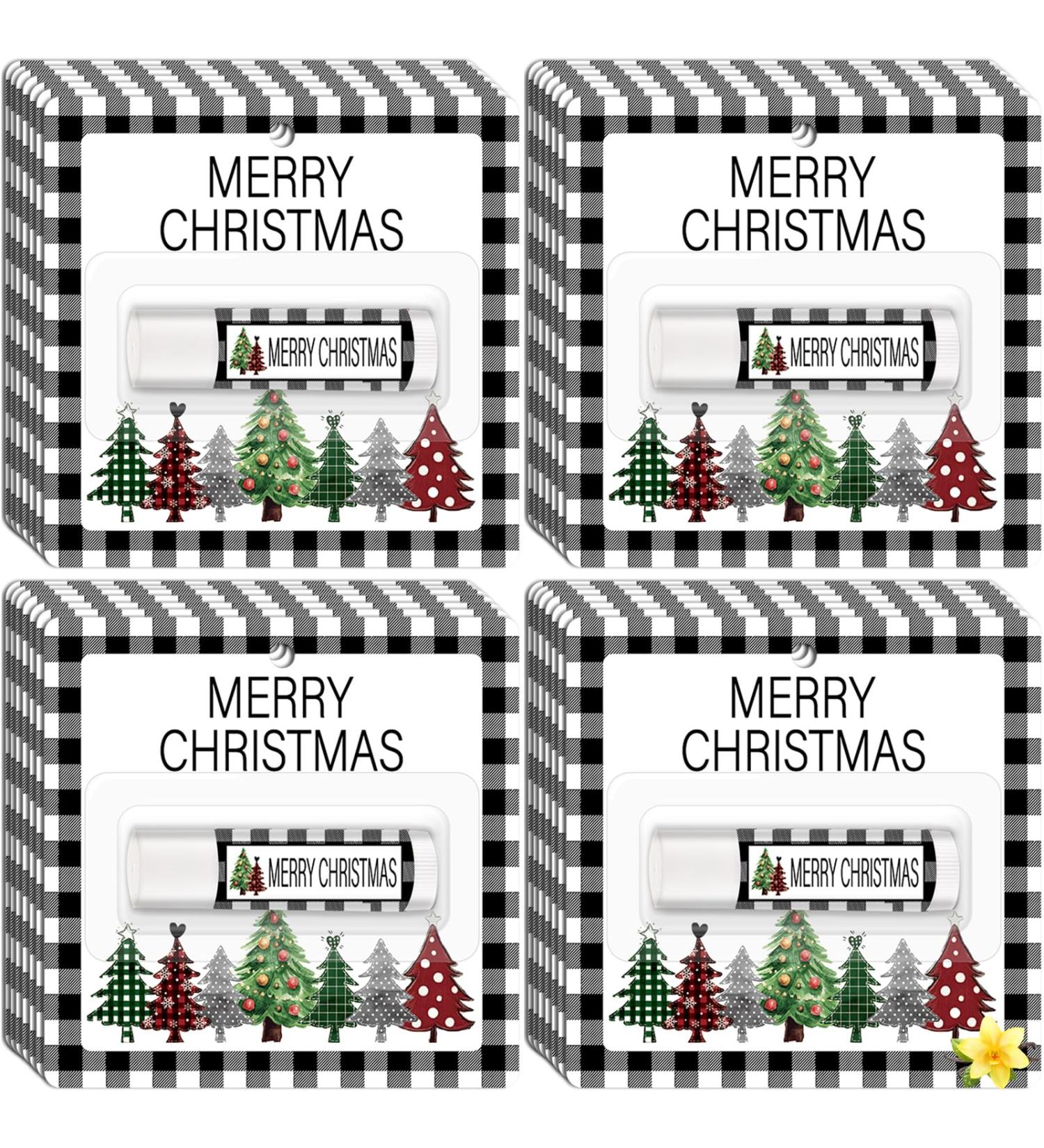 30 Pack Christmas Lip Balm Gift Bulk Moisturizing Nourishing Lip Balm Appreciation Gift Xmas Holiday Birthday Party Favors Stocking Stuffers for Women Men Coworker Employee Teacher (Christmas Tree) - Buy Online on GoSupps.com
