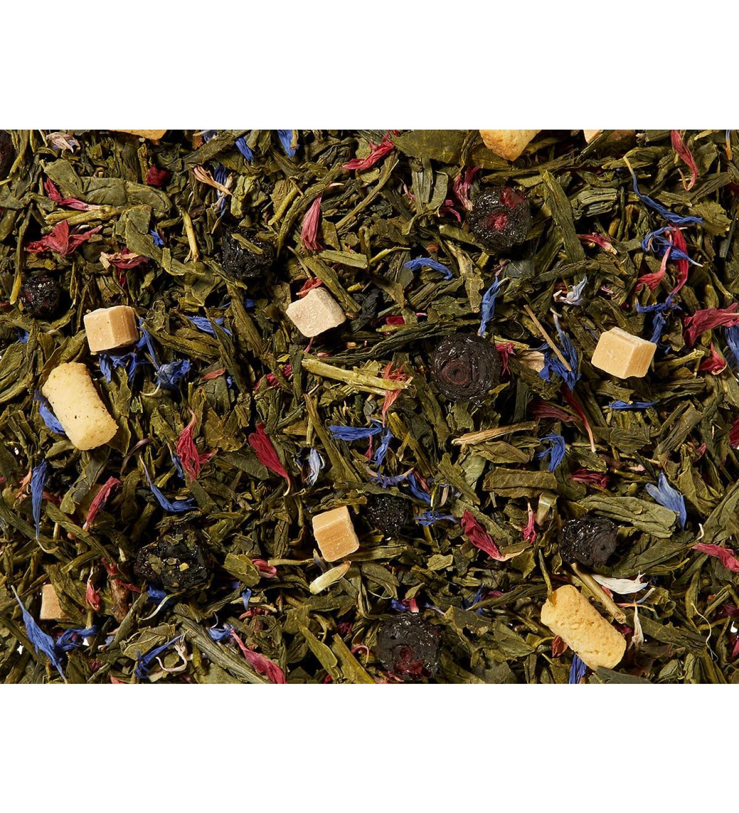 Dethlefsen Balk teemando Green Tea Blend Sencha BlueberryAmaretti Blueberry Pastry Note Flavored 1 kg - Buy Online on GoSupps.com