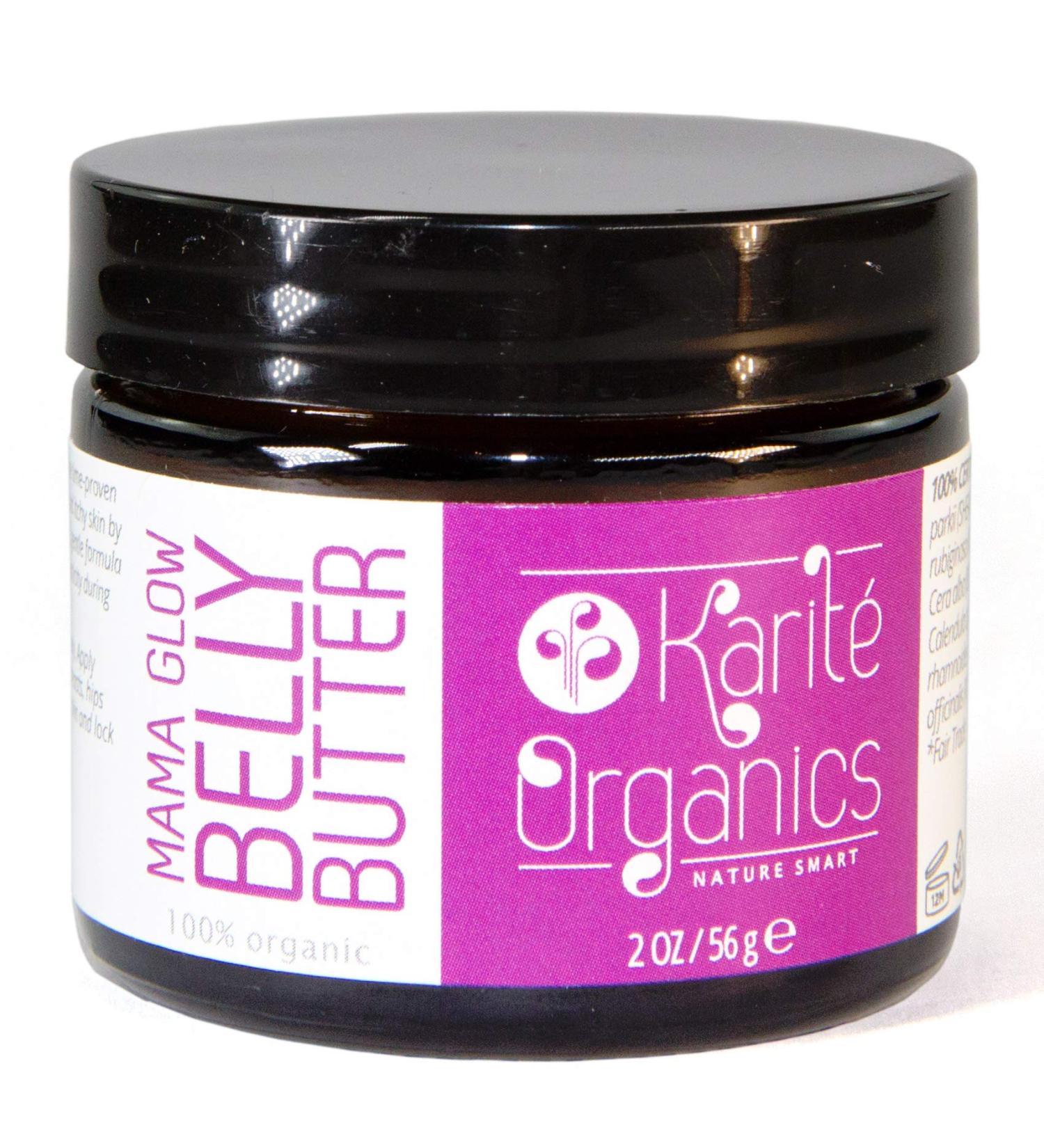 Mama Glow Belly Butter - Organic Stretch Mark Relief with Argan Rosehip & Calendula Oils | Improve Skin Elasticity for Pregnancy & Postpartum - Buy Online on GoSupps.com