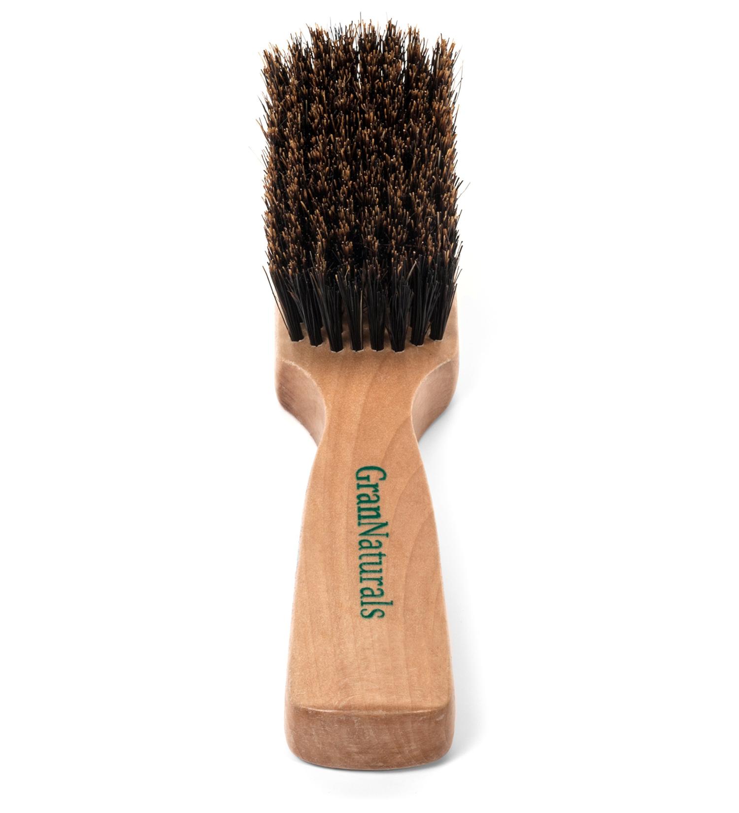 GranNaturals Men's Boar Bristle Hair Brush - Wooden Club Style Wave Brush for Styling Fine, Thin, Thick Hair - Buy Online on GoSupps.com