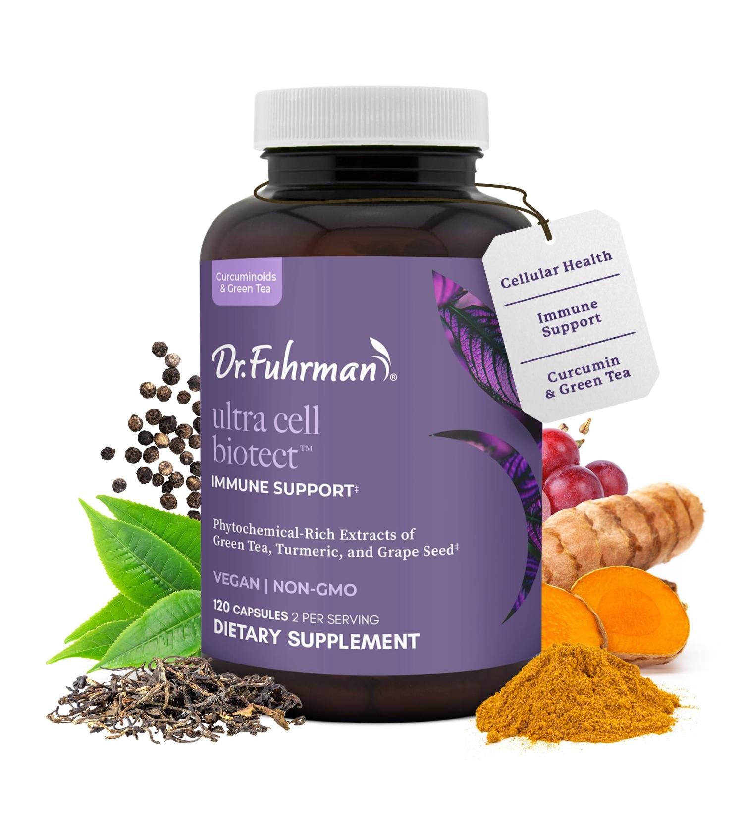 Ultra Cell Biotect- Powerful Antioxidant Support with Organic Turmeric, Black Turmeric, Green Tea, Black Pepper, and European Grape Seed for Optimal Health - 120 Capsules, Physician Recommended - Buy Online on GoSupps.com