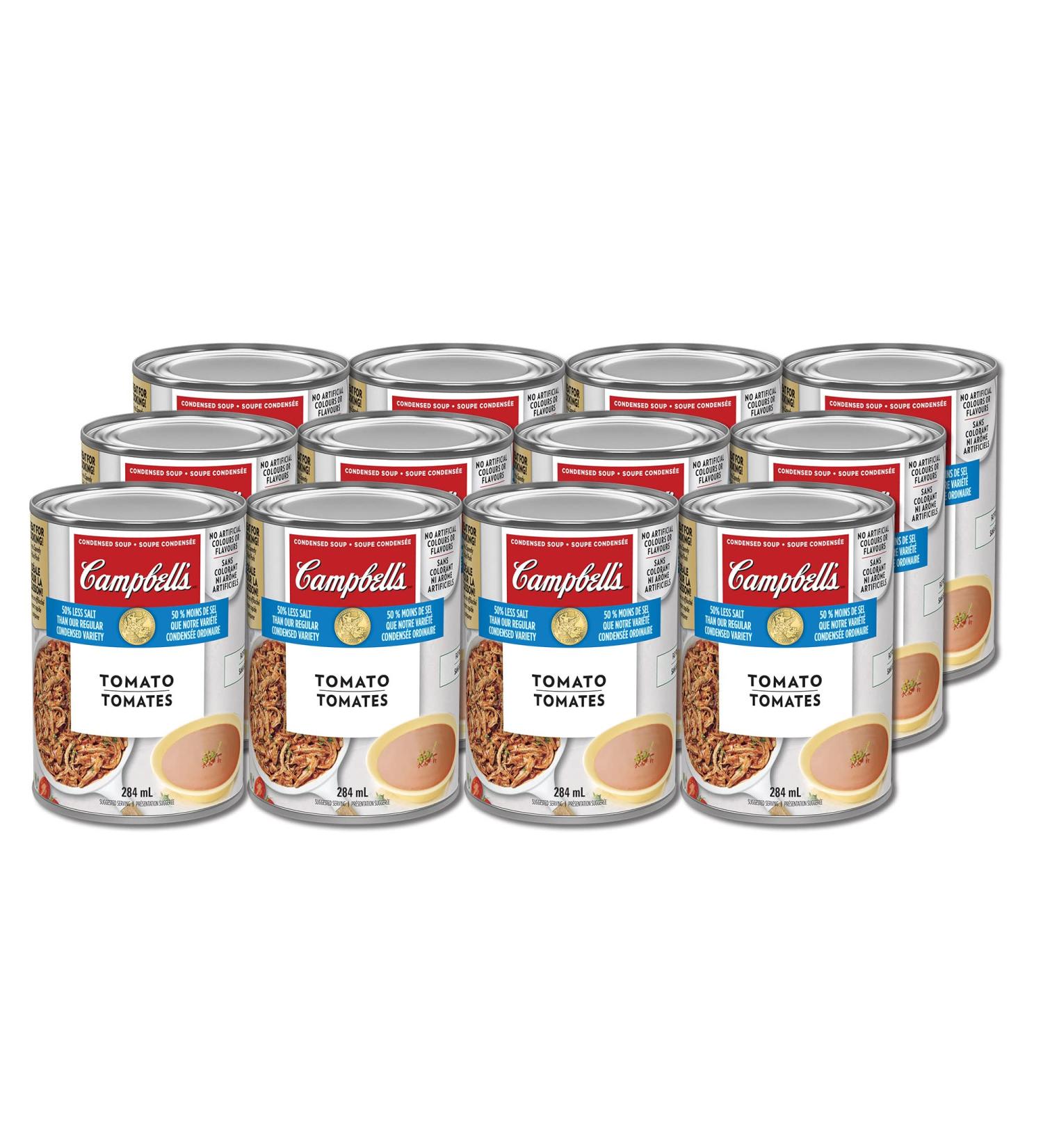Campbell's Reduced Sodium Tomato Soup 284ml 12-Count 1 count (Pack of 12) - Buy Online on GoSupps.com