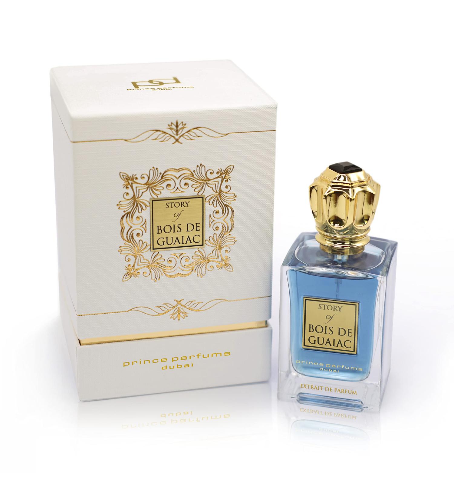 Prince Parfums Dubai - Story of Bois De Guaiac For Men - 3.4 Ounces - Extrait de Parfum - Exquisite Luxury Fragrance Exotic Woods Amber Citrus Notes - Refined Sophisticated Scent - Buy Online on GoSupps.com