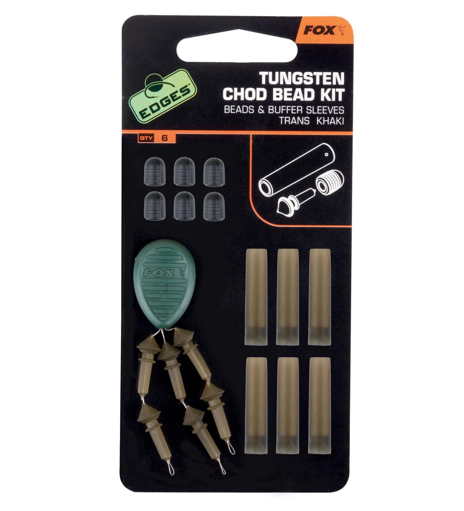 Fox Edges Tungsten Chod Bead Kit Trans Khaki
