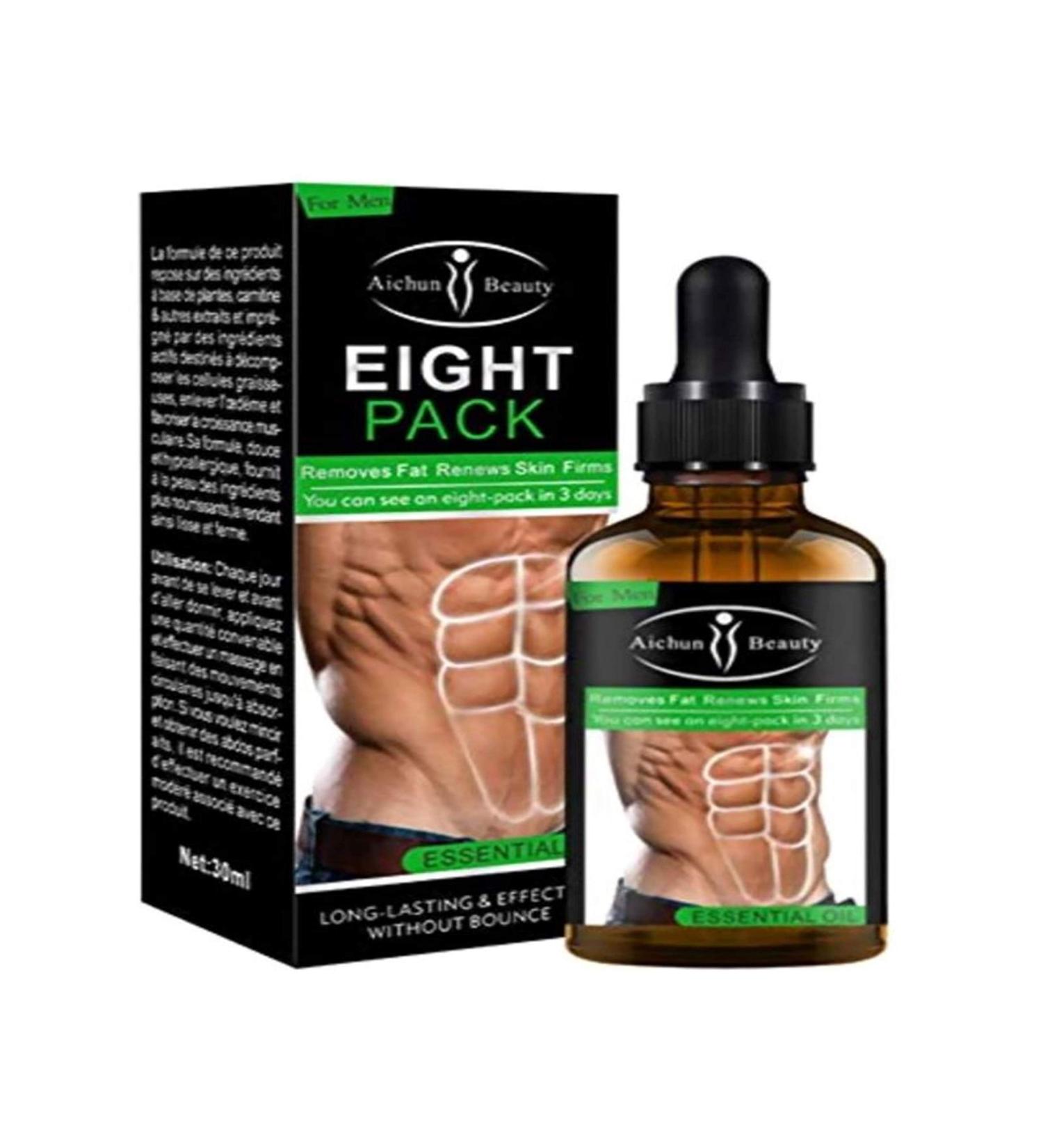 AICHUN BEAUTY Eight Pack Abdominal Essential Oil for Men - Waist Toning, Muscle Building, Fat Burning - 30ml - Buy Online on GoSupps.com