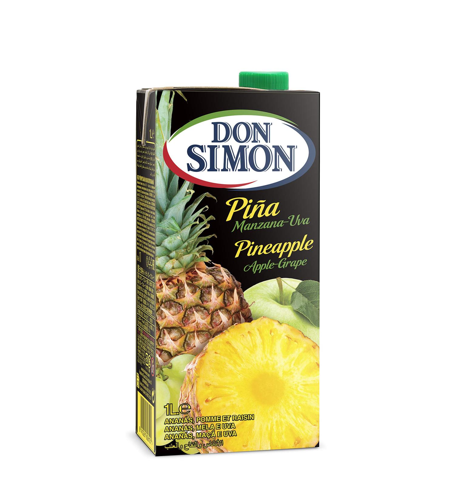 Don Simon Pineapple Juice with Apple and Grapes 1L - Buy Online on GoSupps.com