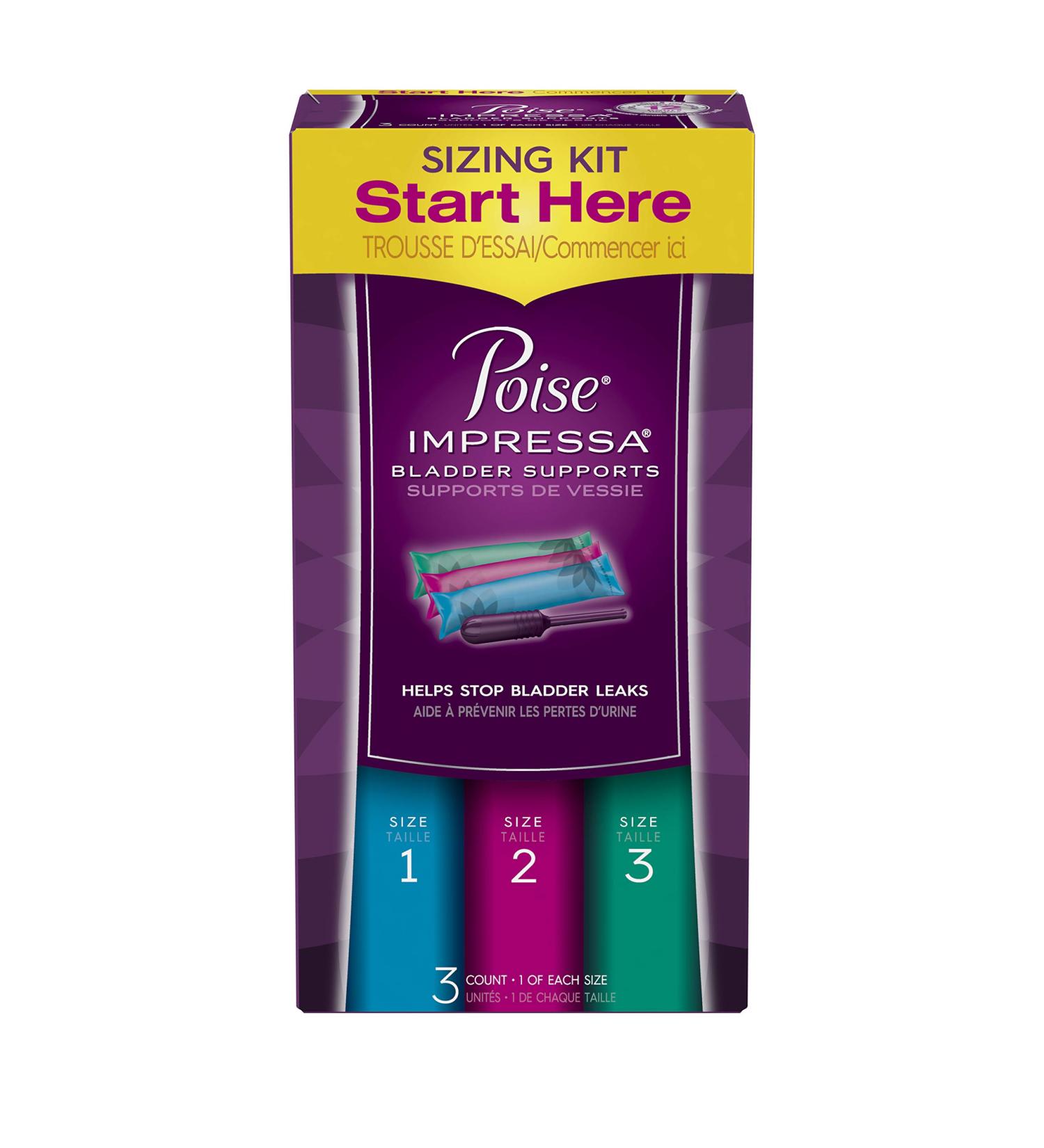 Poise Impressa Incontinence Bladder Supports Sizing Kit - 3 Count - Buy Online on GoSupps.com