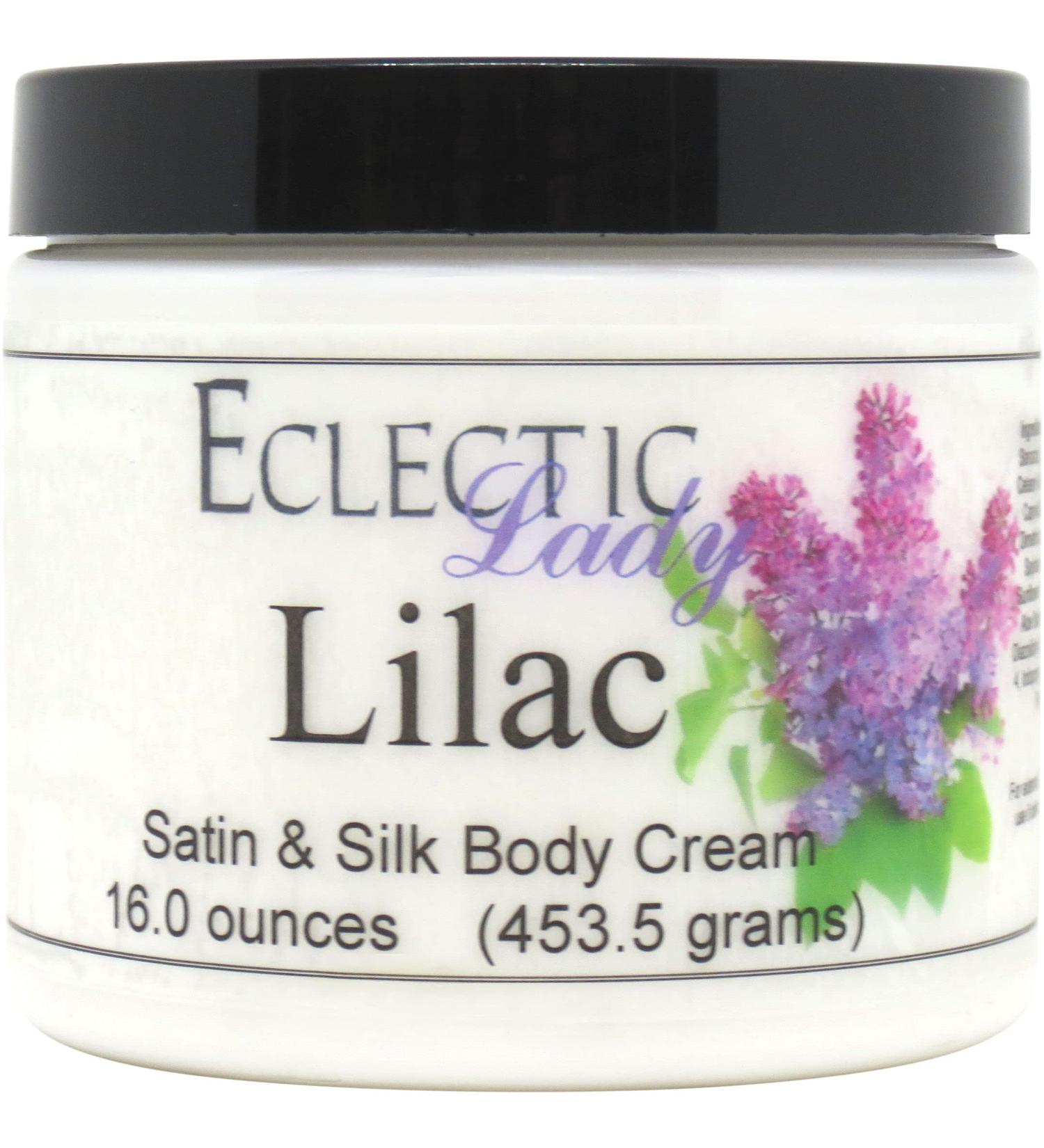 Eclectic Lady Lilac Satin & Silk Cream Body Lotion 16 oz | Shea Butter Aloe Silk Amino Acids Vitamin E | Handcrafted & Phthalate-Free | Perfect for Women - Shop Internationally - Buy Online on GoSupps.com