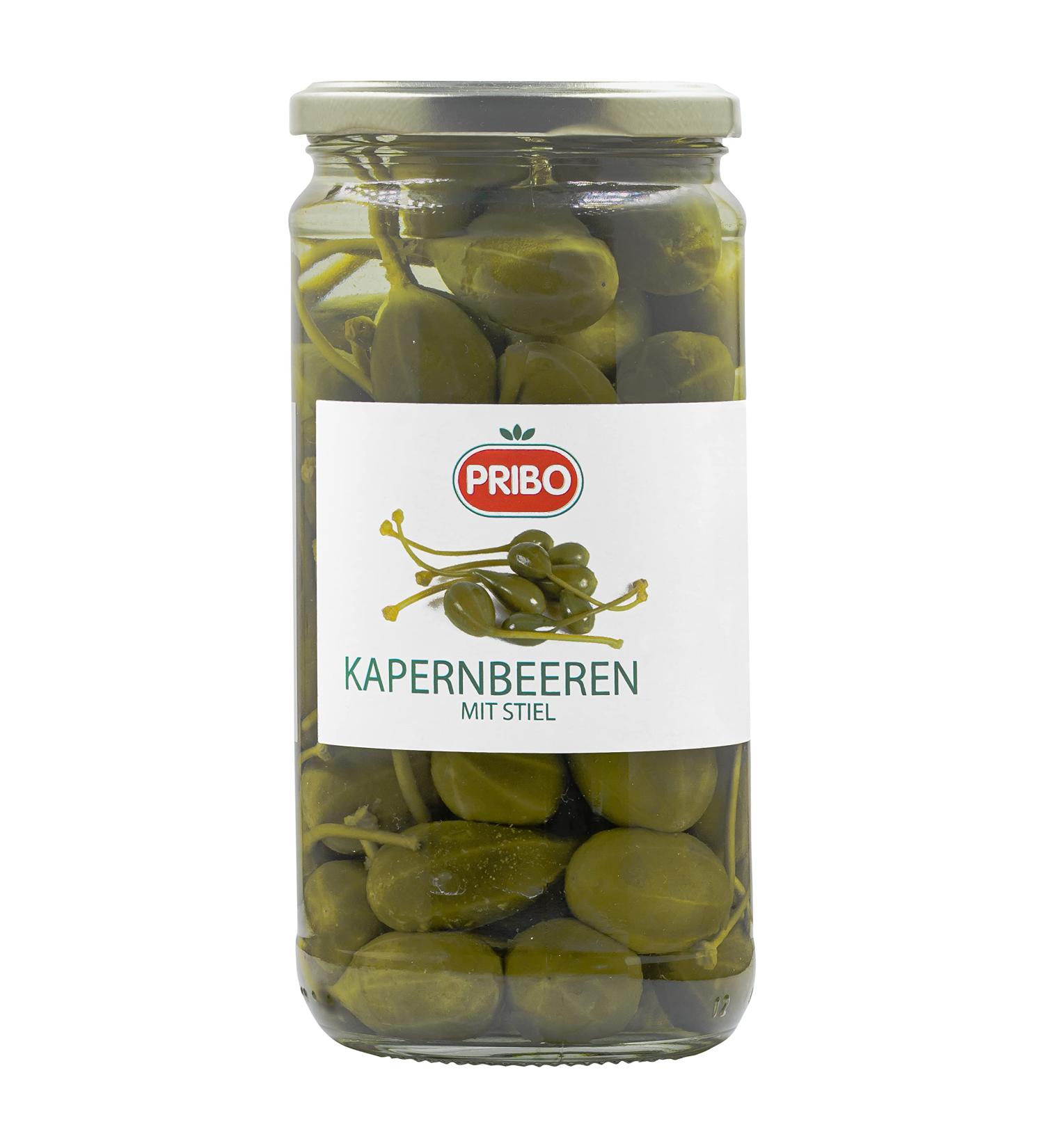 Hymor Caper Berries with Stem - 4x400g Glass | Salted Capers from Pribo | Perfect for Tapas & Antipasti | International Shipping Available - Buy Online on GoSupps.com